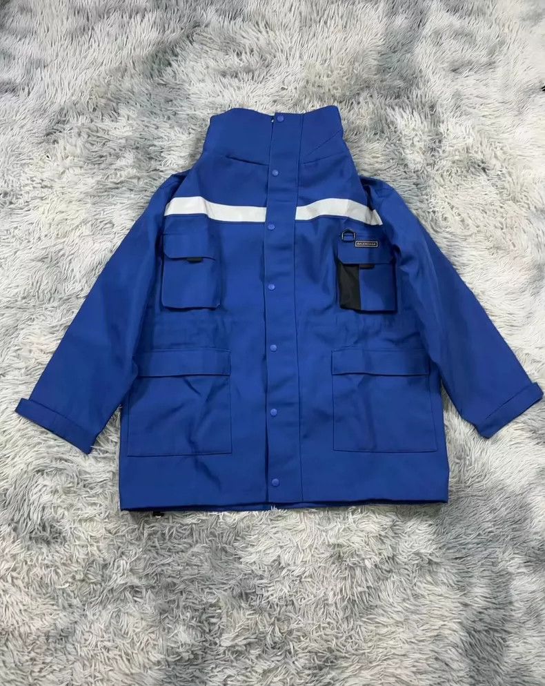 Balenciaga Balenciaga Runway Blue Raincoat - dmc Size US XL / EU 56 / 4 - 1 Thumbnail