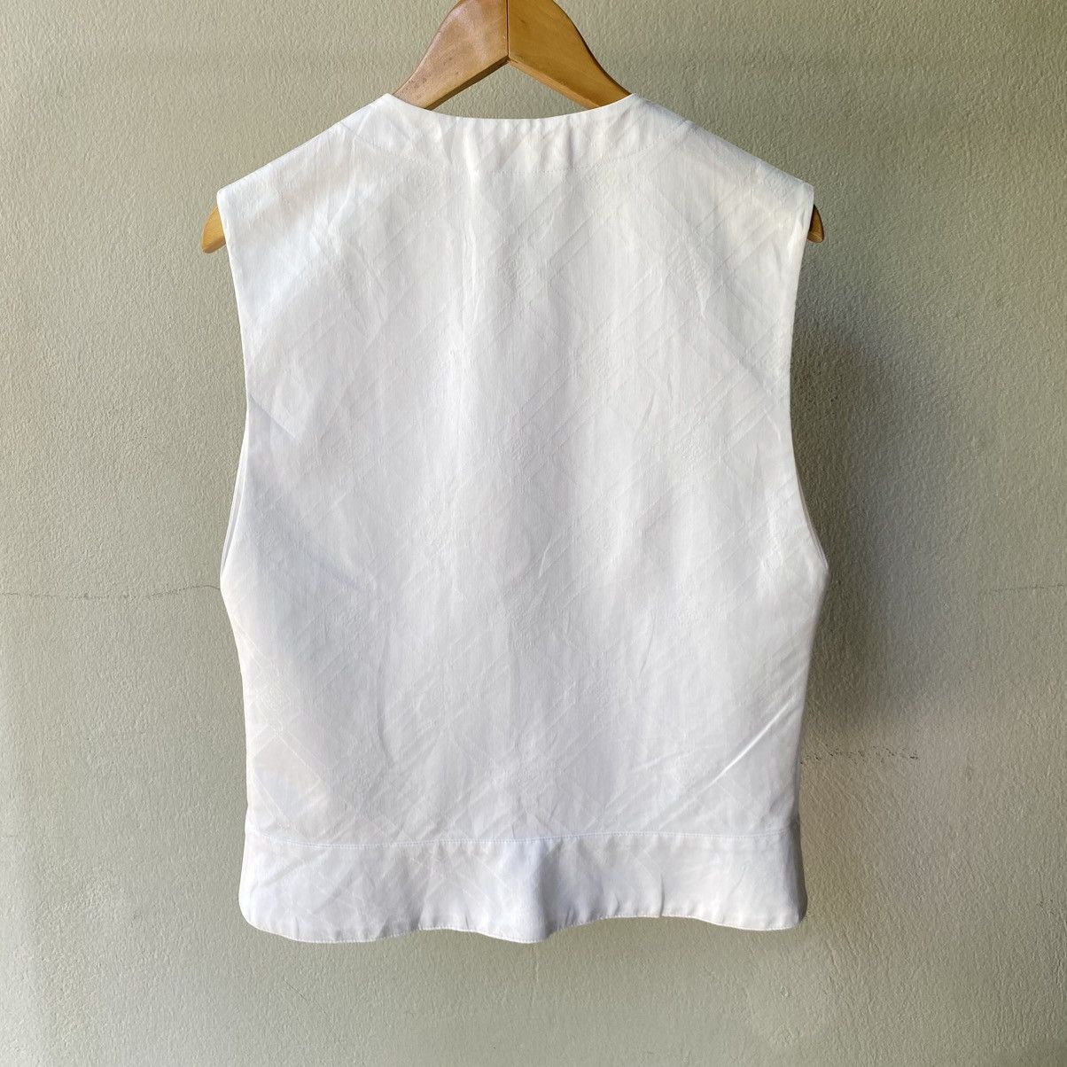 Givenchy Givenchy White Sleeveless Structured Blouse Size XS / US 0-2 / IT 36-38 - 15 Thumbnail