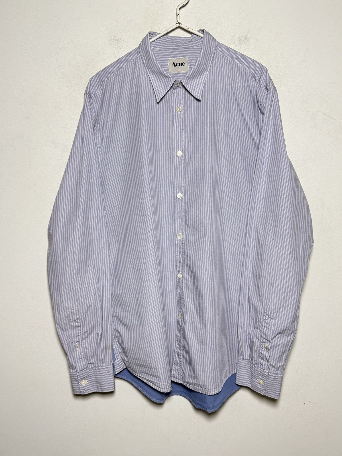 Acne Studios acne studios striped formal panelled shirt Size US L / EU 52-54 / 3 - 1 Thumbnail