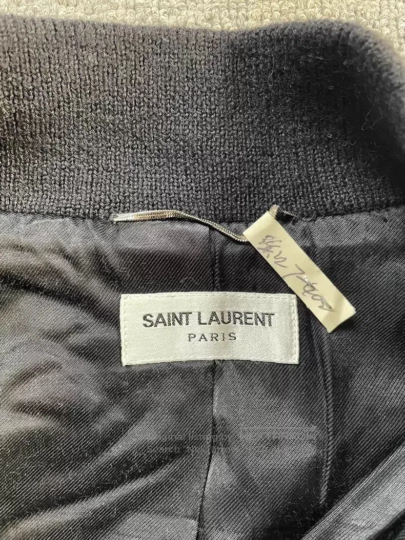 Saint Laurent Paris Saint Laurent Paris Studded Leather and Wool Baseball Jack Size US L / EU 52-54 / 3 - 5 Thumbnail