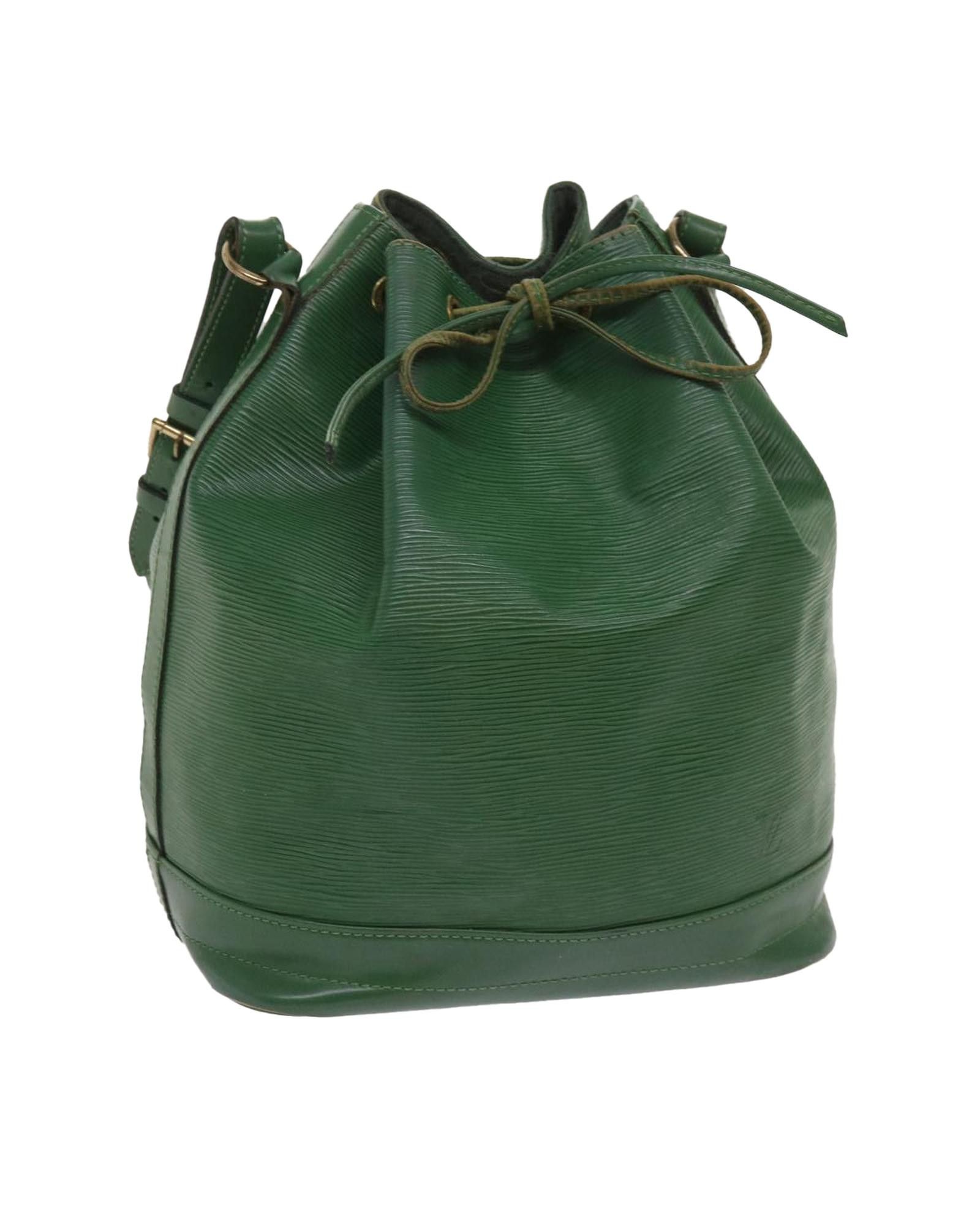image of Louis Vuitton Luxurious Green Leather Shoulder Bag, Women's