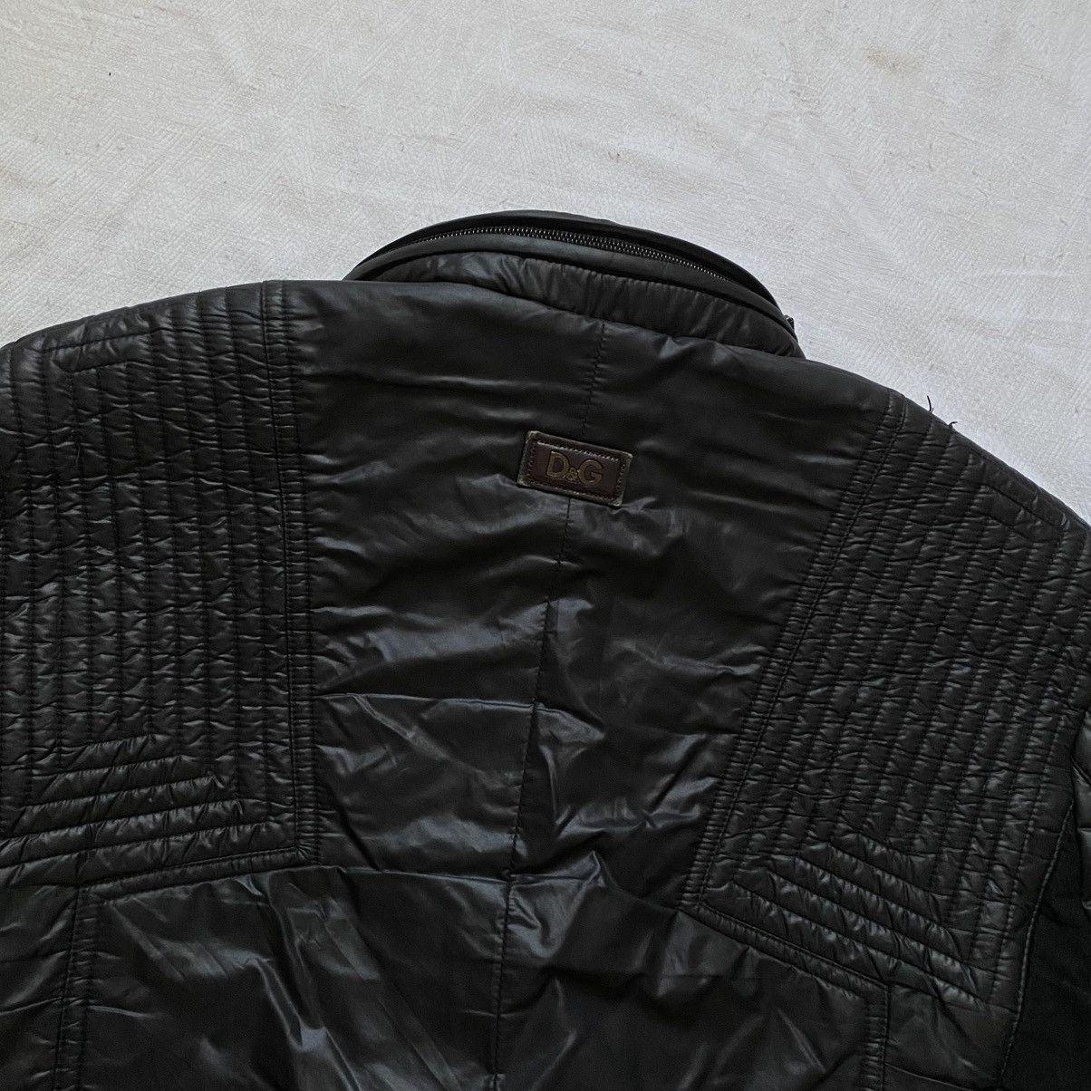 Dolce & Gabbana vintage 00s y2k Dolce Gabbana Architect Puffer Biker Jacket Size US M / EU 48-50 / 2 - 5 Thumbnail