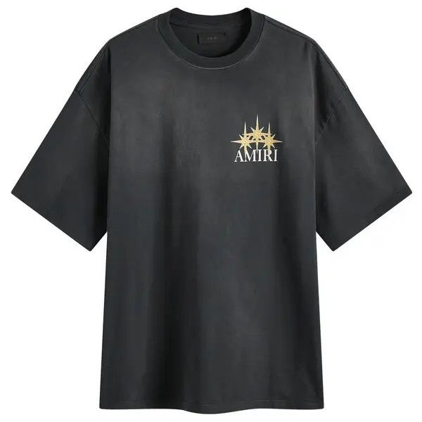 Amiri o1h1sh10525 Starburst Oversized T-Shirt in Black Size US XXL / EU 58 / 5 - 1 Thumbnail