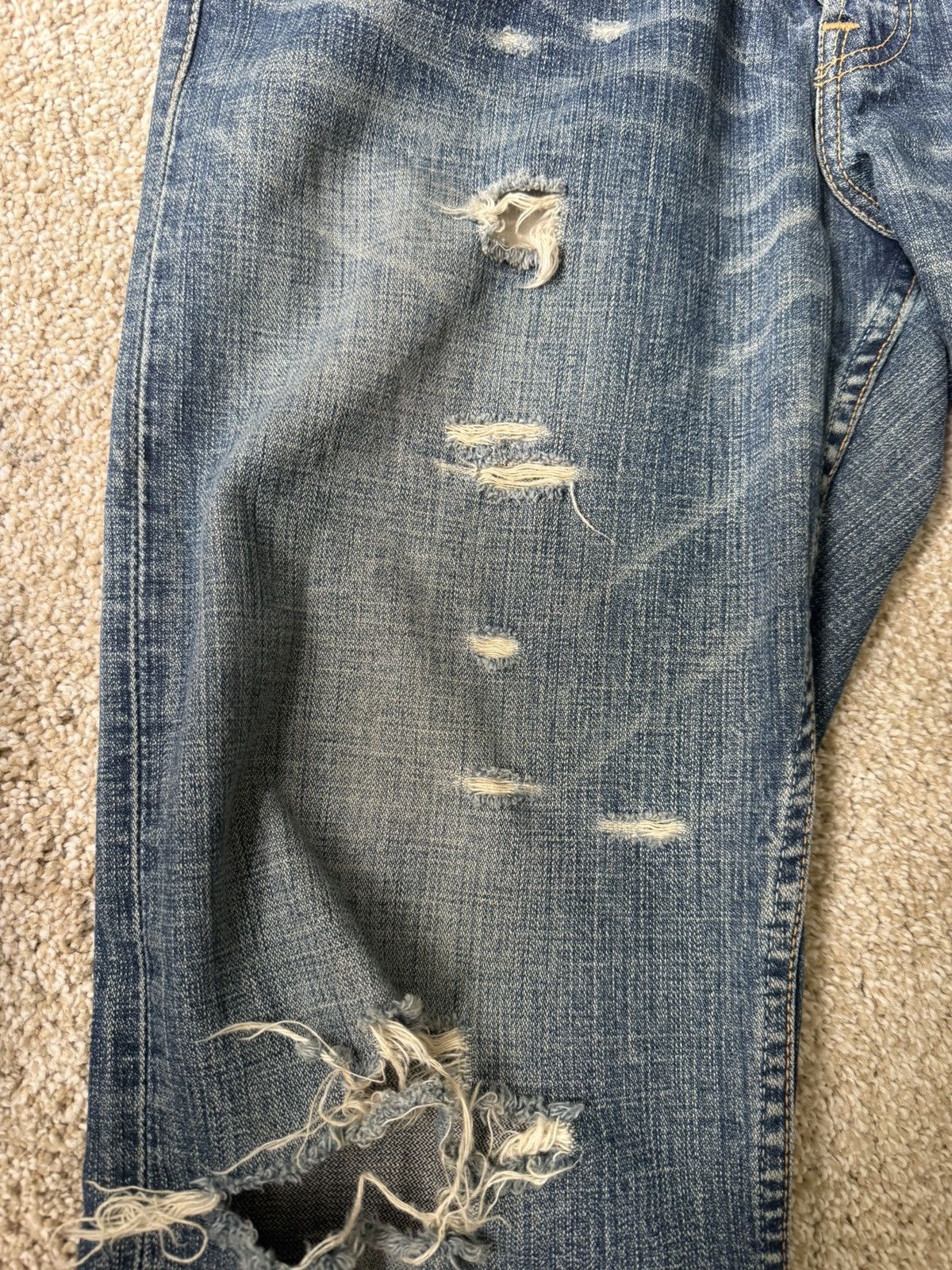 Levi's Vintage Levi’s 501 Distressed Thrashed Denim Size US 30 / EU 46 - 8 Thumbnail