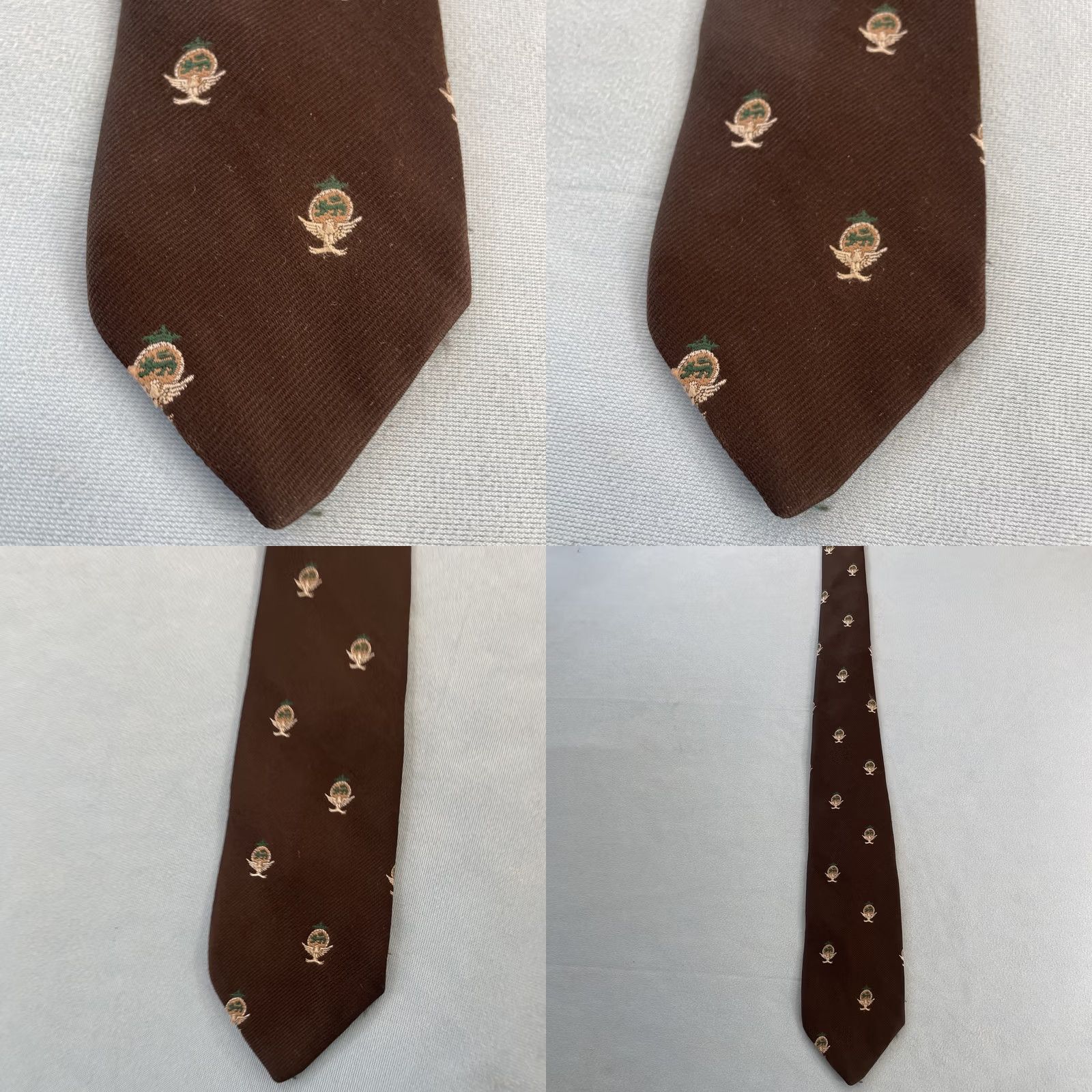 Vintage VINTAGE Smith & Logsdon Tie Necktie Eagle Flight Crest Woven Capsule 3x58 Brown Polyester Men's Tie 60s 70s Capsule Necktie Size ONE SIZE - 9 Thumbnail