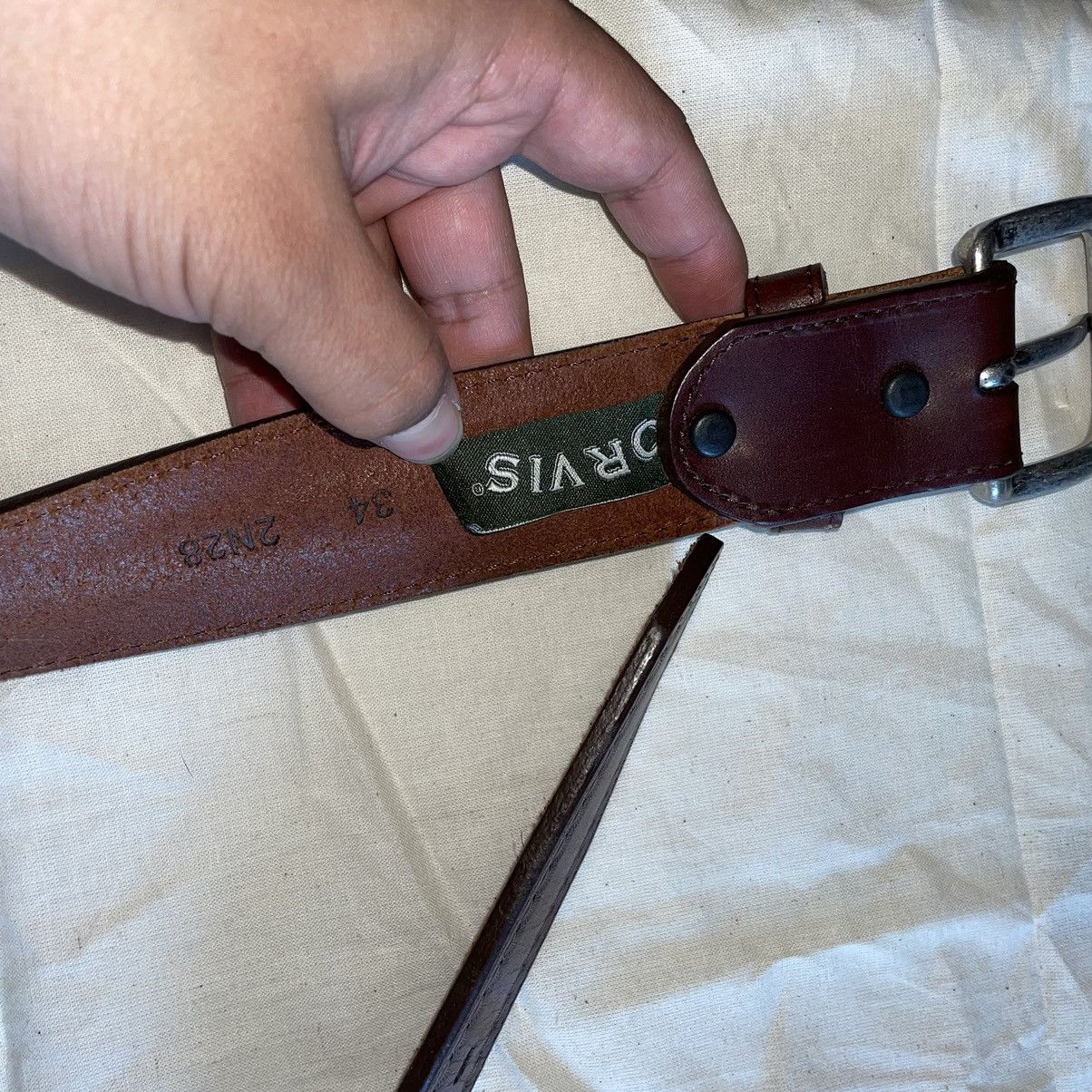 Orvis Orvis Buffalo Nickel Woven Leather Belt Size ONE SIZE - 3 Thumbnail