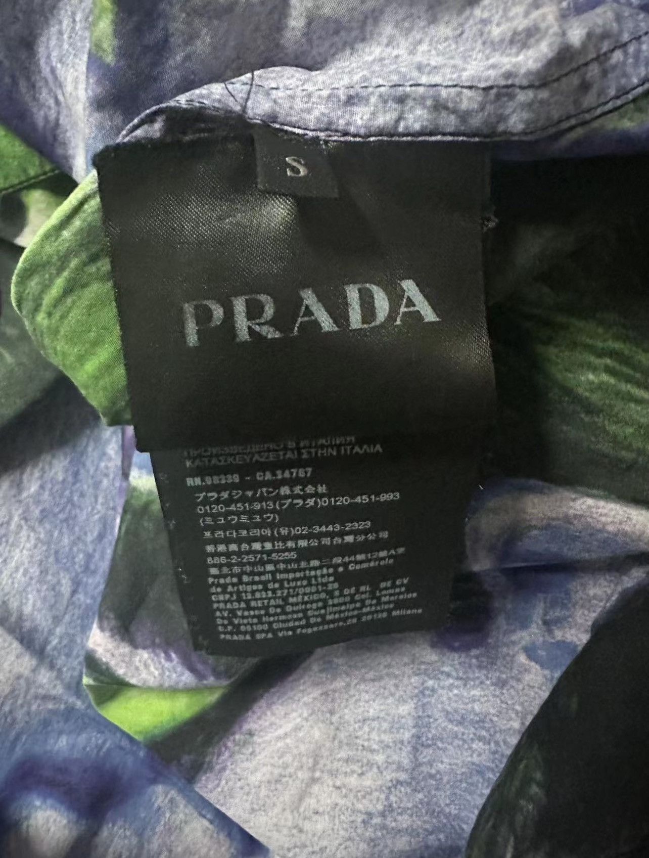 Prada *RARE* Prada FW18 Impossible True Love Green Bowling Shirt Size US S / EU 44-46 / 1 - 4 Thumbnail