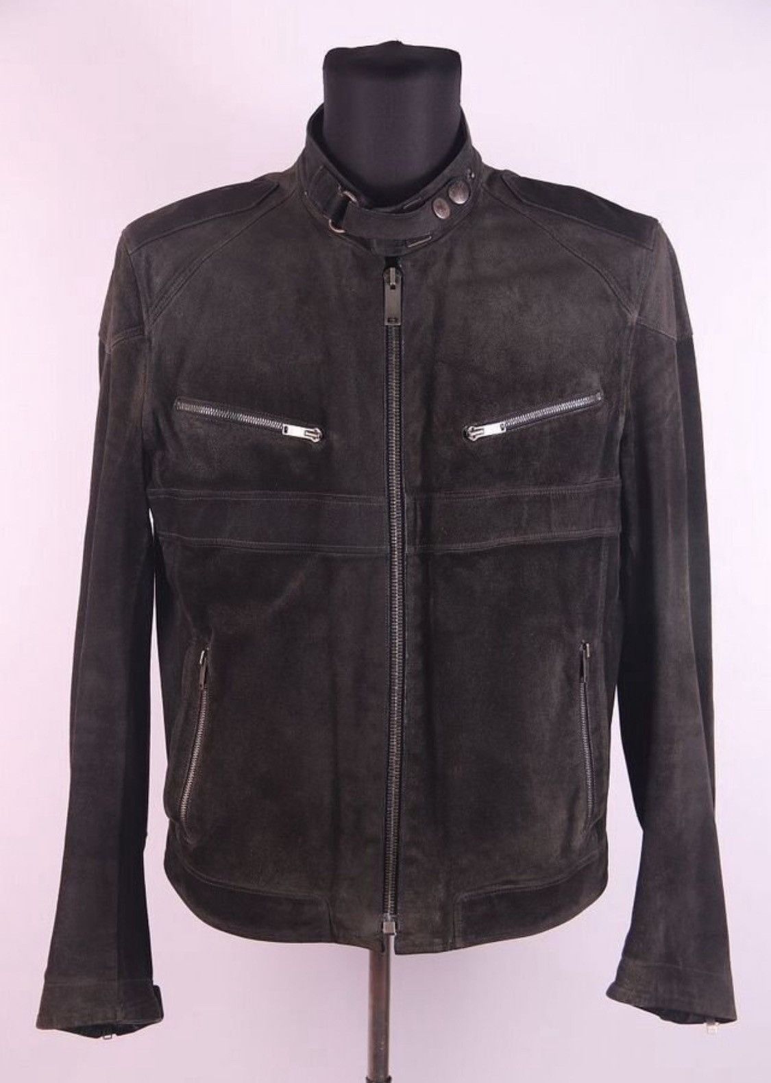 Gucci x Tom Ford 2004 Cafe Racer Leather Biker Jacket