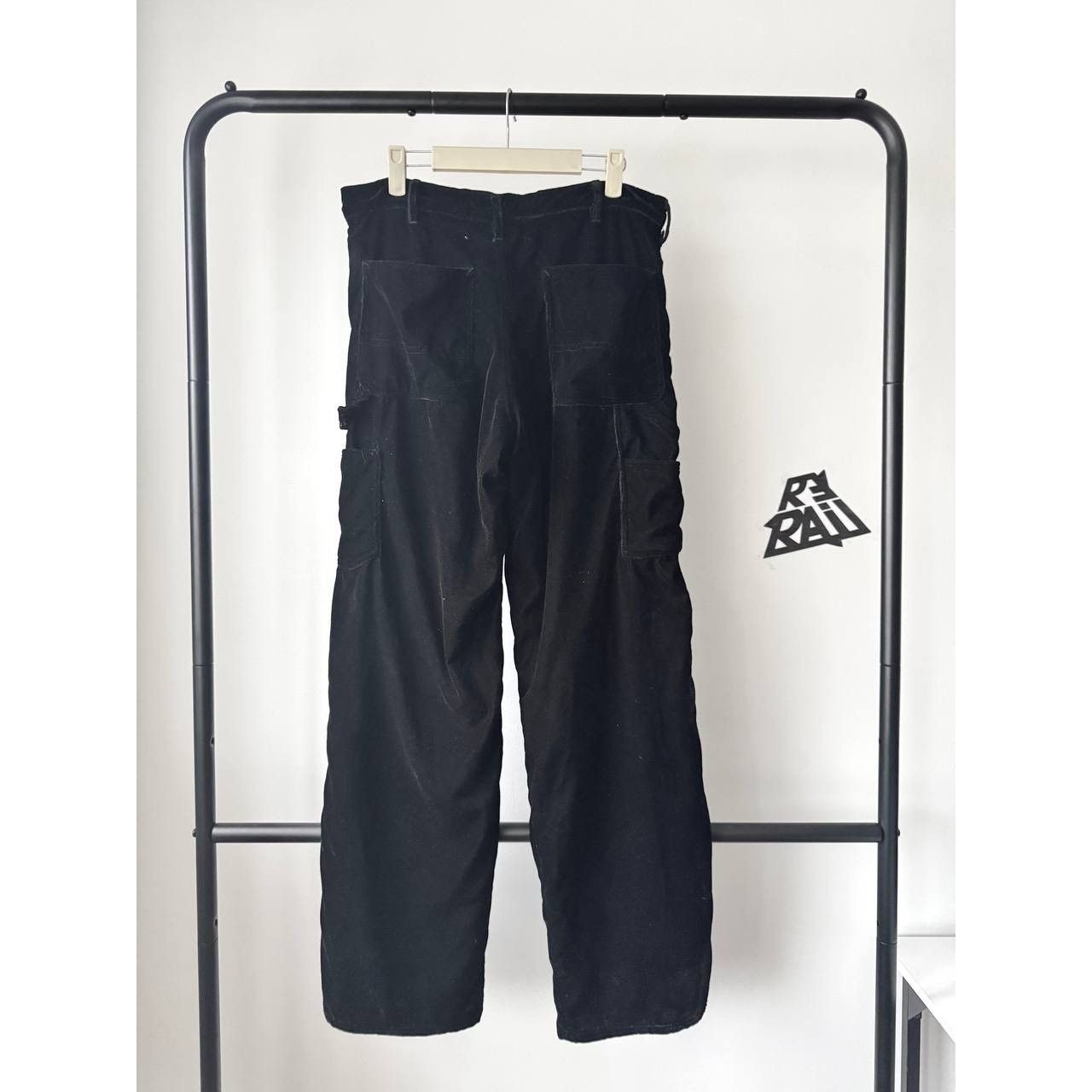 Warren Lotas Warren Lotas Black Silk Velvet Carpenter Pants Size US 32 / EU 48 - 2 Thumbnail