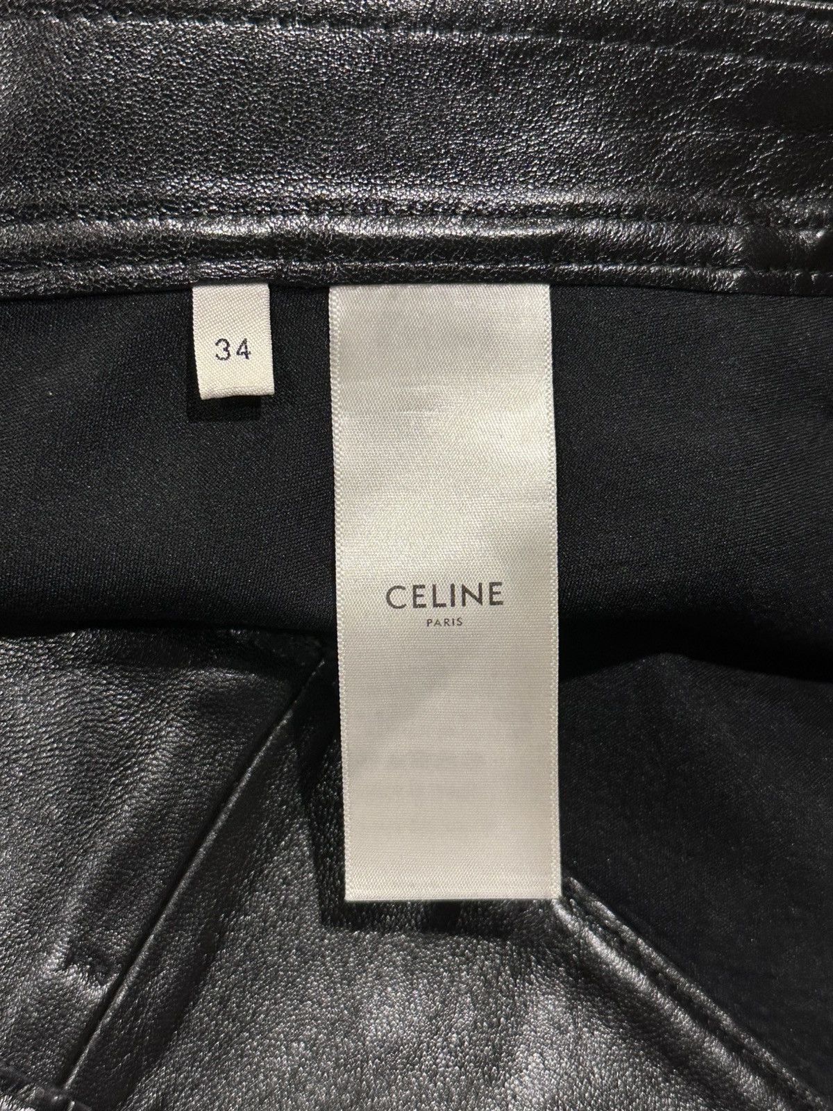 Celine Celine x Hedi Slimane Black Lambskin Leather Pants Size US 34 / EU 50 - 14 Thumbnail