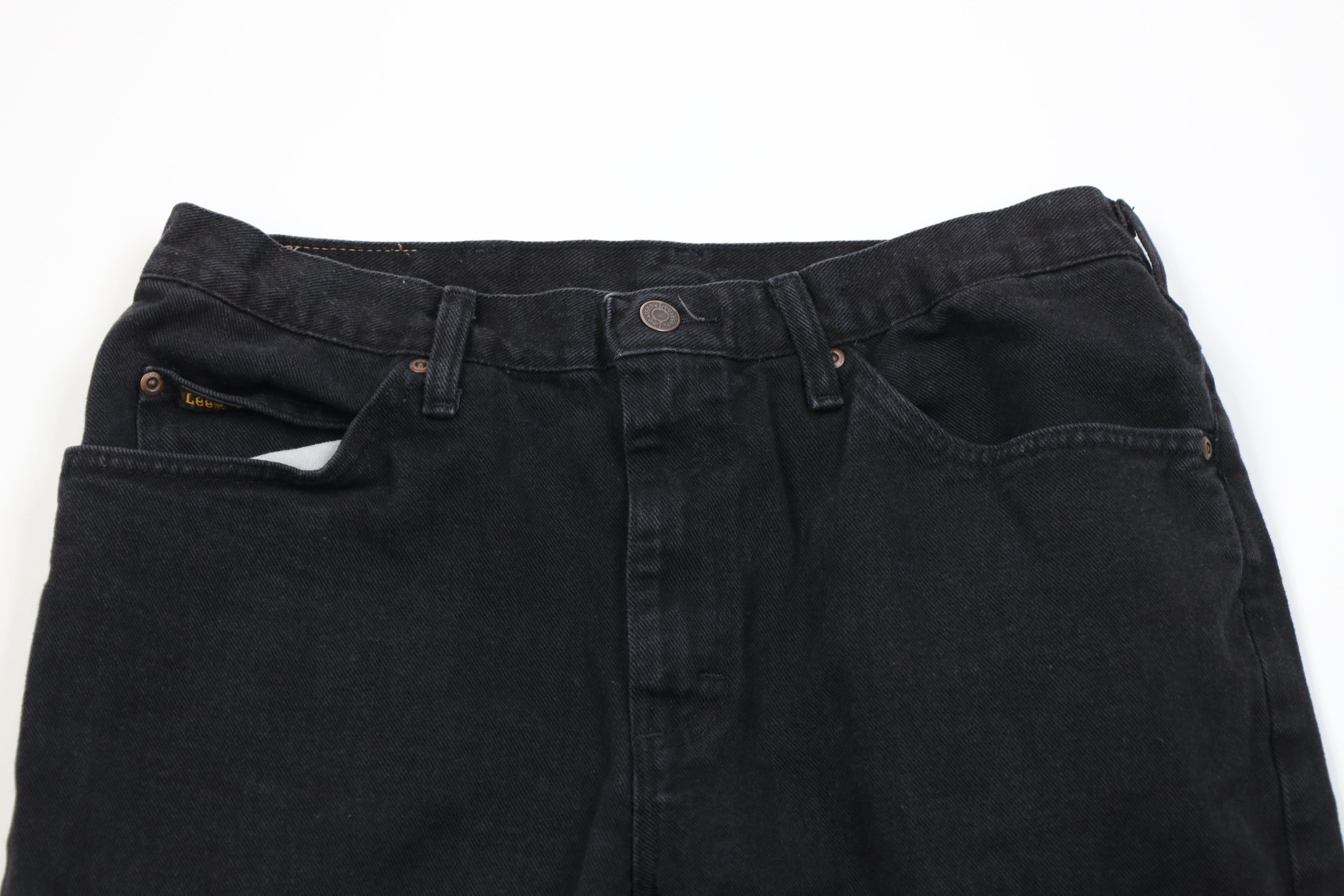Lee Vintage 90s Lee Faded Straight Leg Denim Jeans Black Cotton Size US 34 / EU 50 - 2 Thumbnail