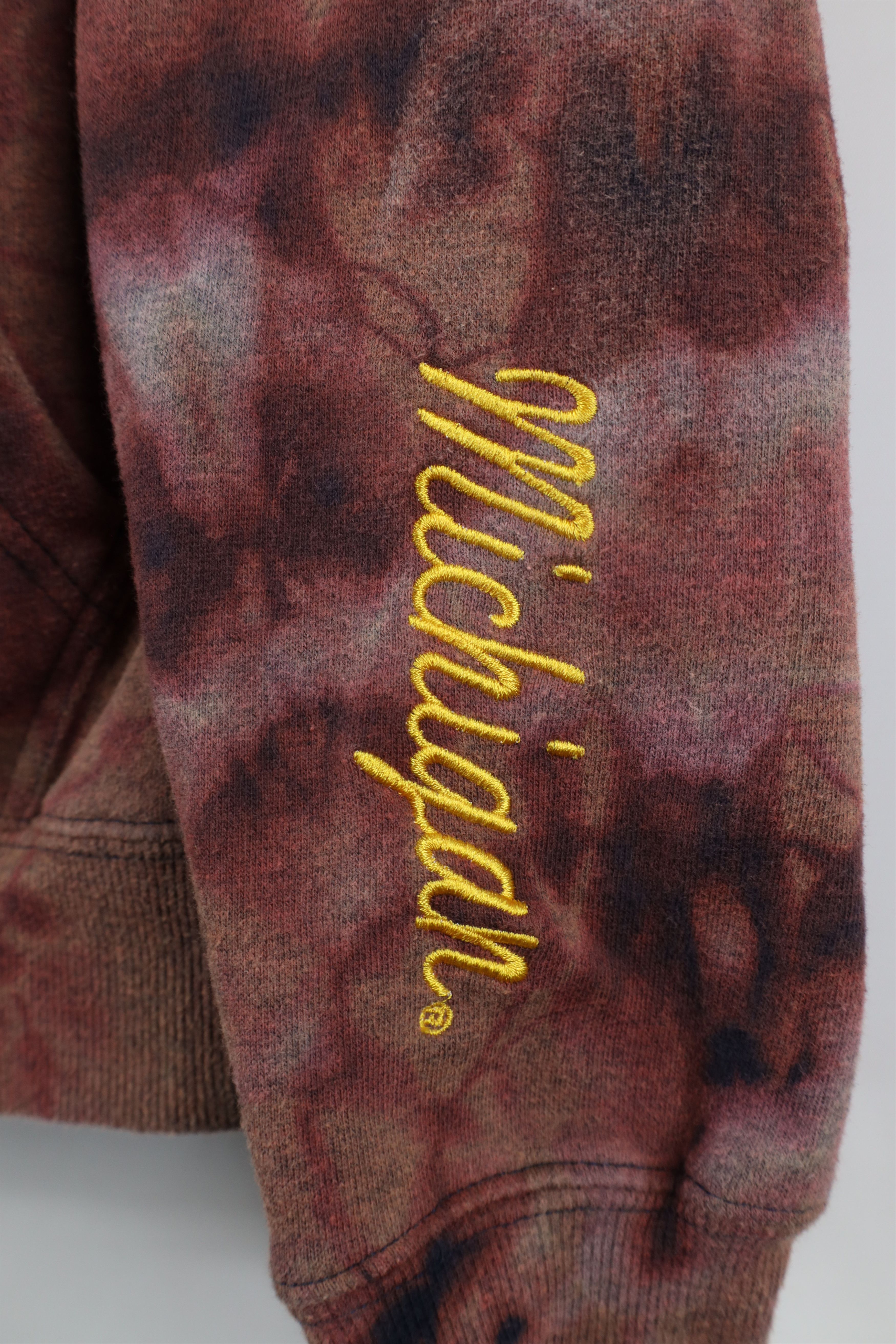 Vintage Vintage Acid Wash Block M University of Michigan Hoodie Size XL / US 12-14 / IT 48-50 - 4 Thumbnail