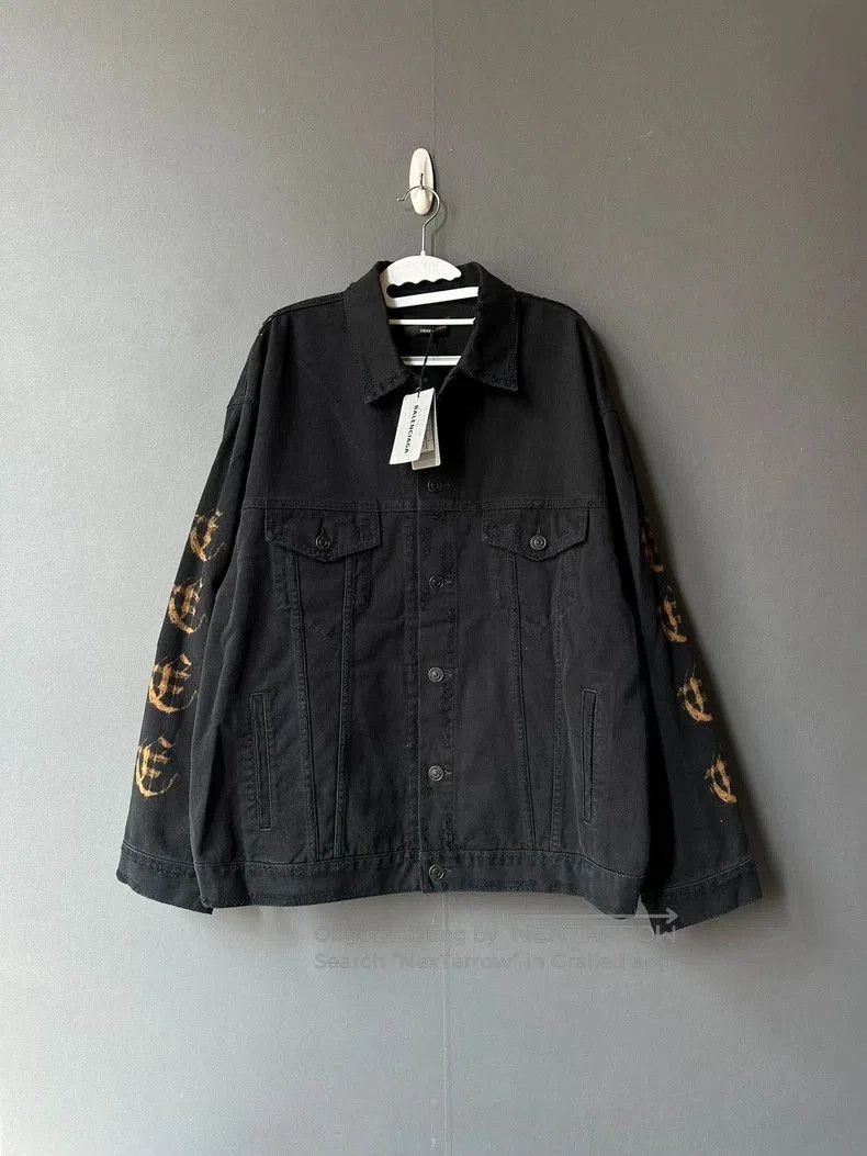 Balenciaga Balenciaga Distressed Denim Jacket. Size US S / EU 44-46 / 1 - 1 Thumbnail