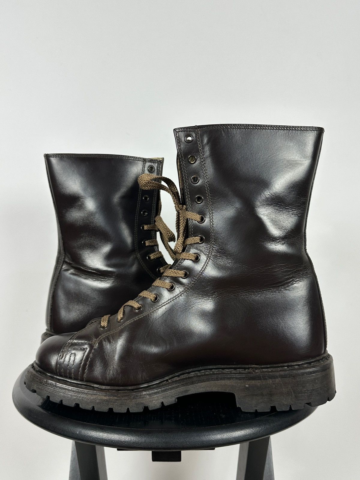 Vintage Vintage Italy Army Paratrooper Combat Brown Leather Boots Size US 9 / EU 42 - 10 Thumbnail