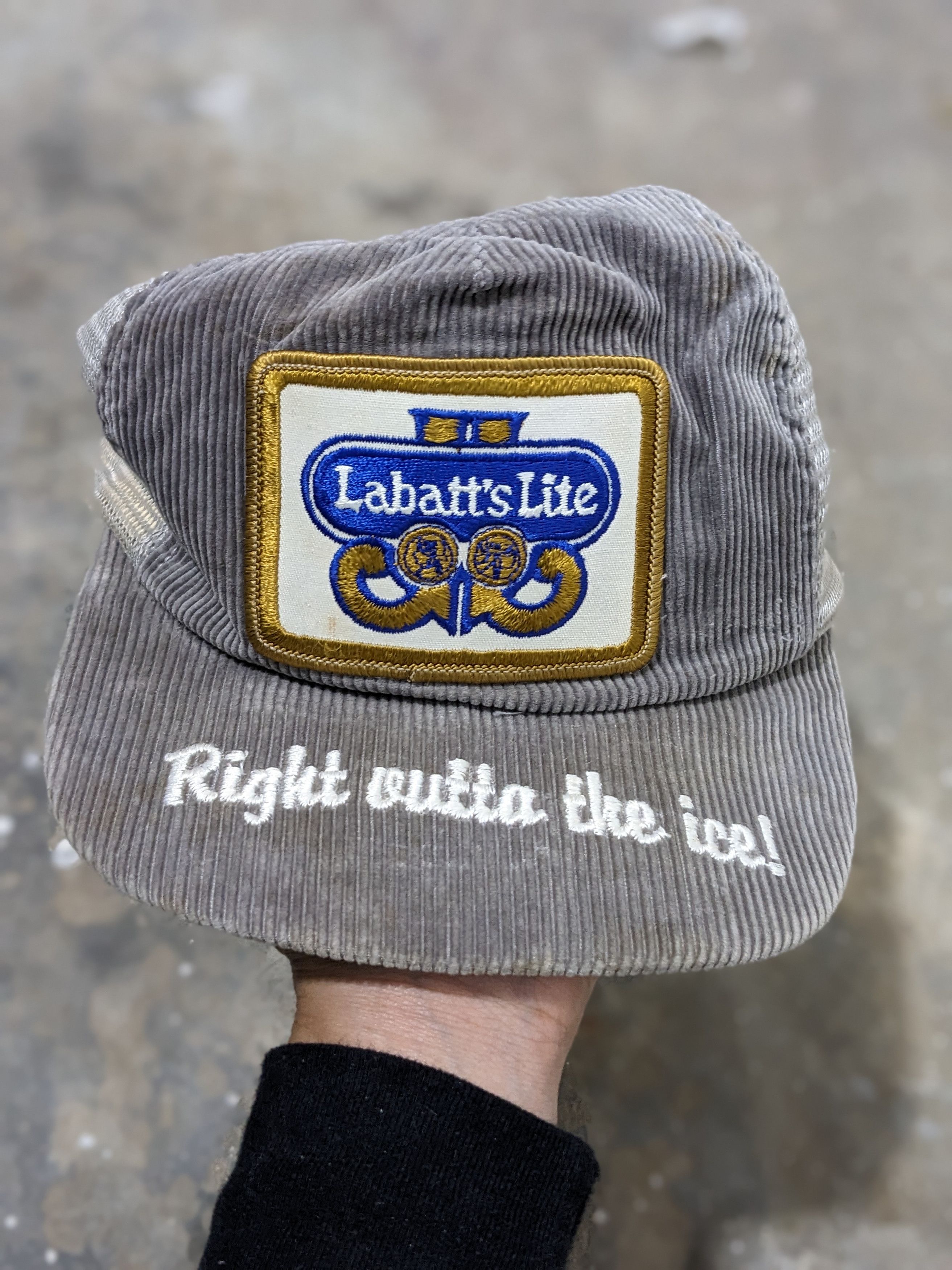Vintage Labatt's Lite Trucker Hat Corduroy Size ONE SIZE - 2 Thumbnail
