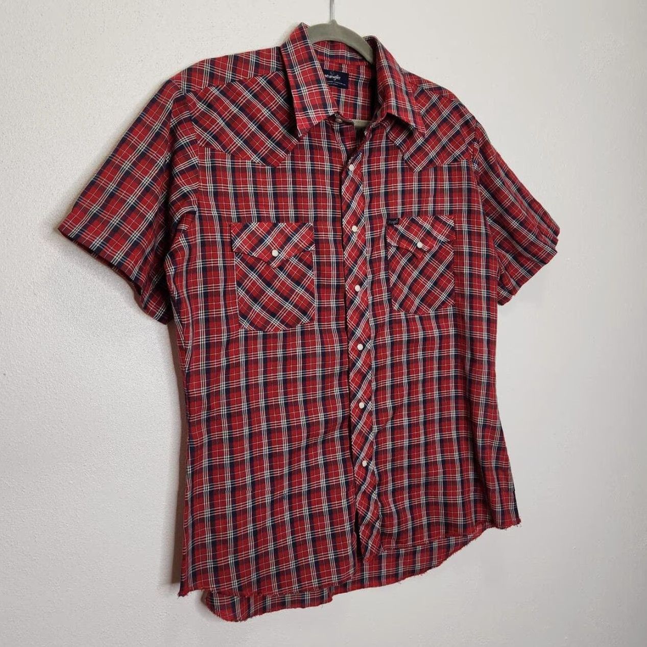 Wrangler VINTAGE Wrangler Pearl Snap Rockabilly Thin Button Shirt Flannel Large Size US L / EU 52-54 / 3 - 5 Thumbnail