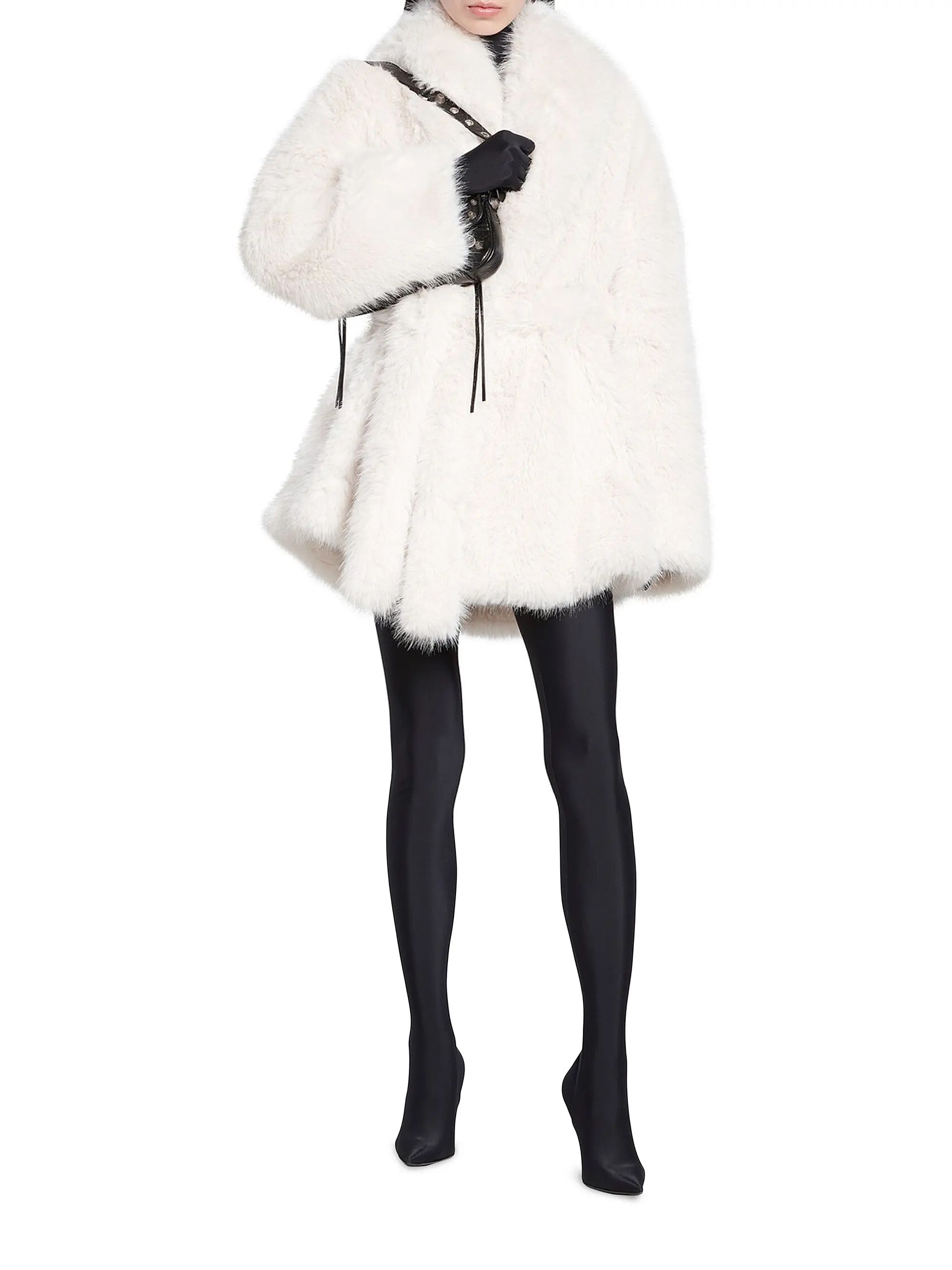 Balenciaga o1tr1nto1125 Cocoon Wrap Coat in White Size XL / US 12-14 / IT 48-50 - 3 Thumbnail