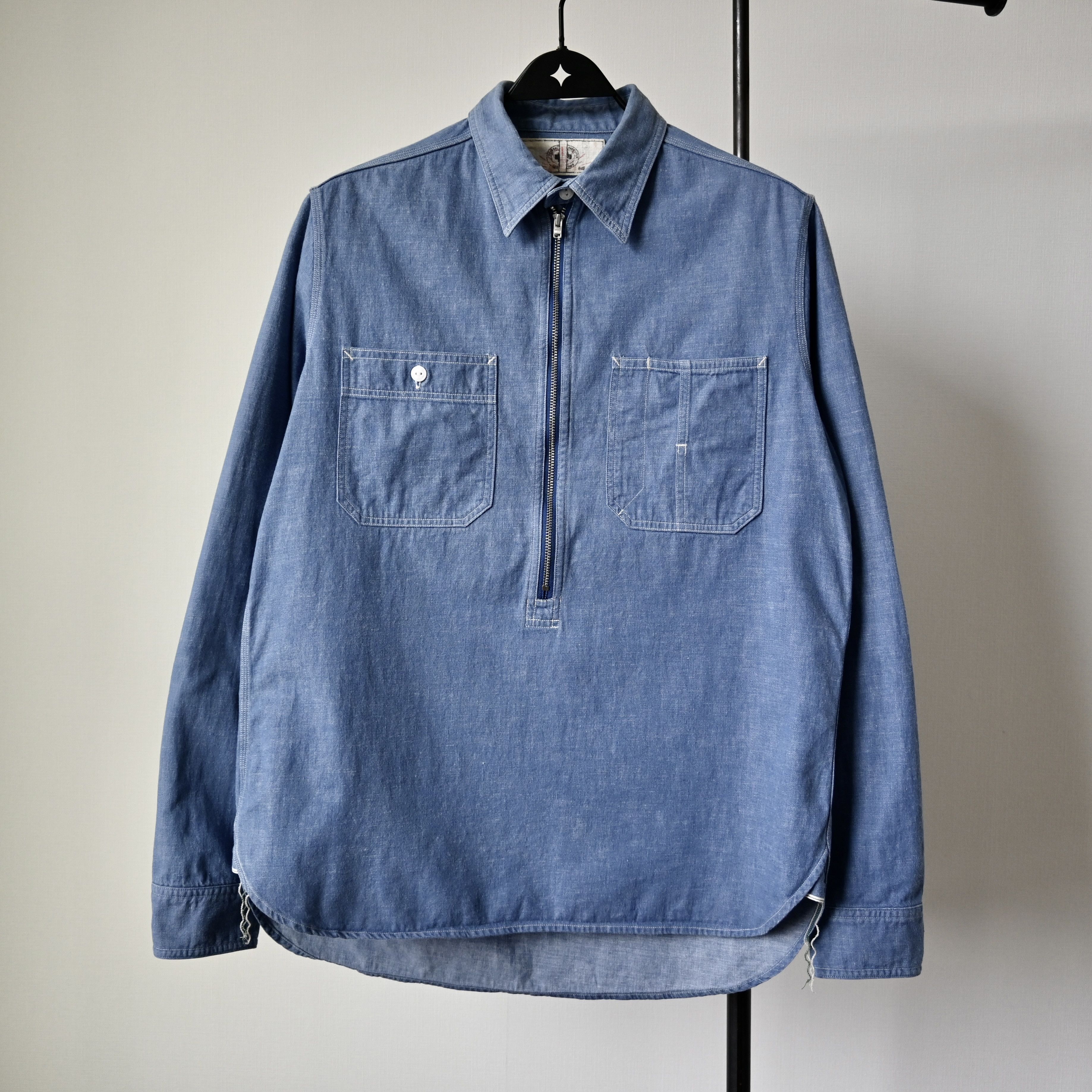 Beams Plus BEAMS Plus x Sunny Sports half-zip denim work shirt Size US M / EU 48-50 / 2 - 2 Thumbnail