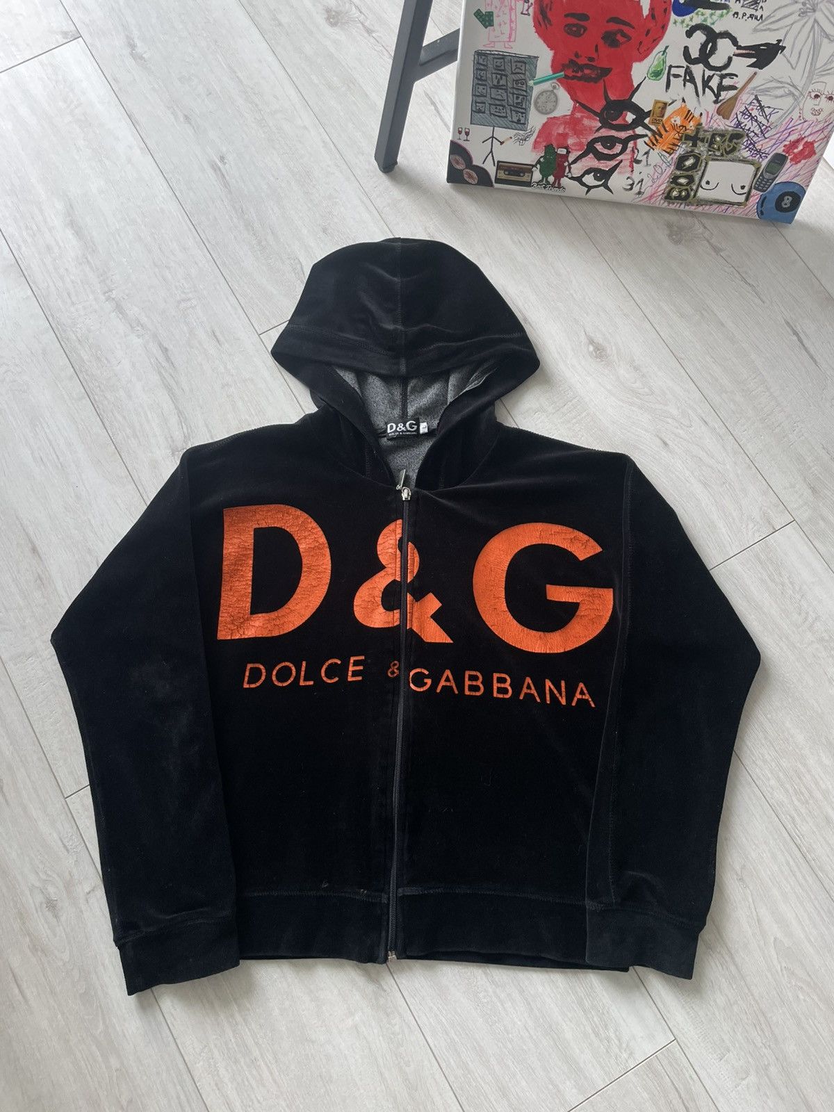 Dolce & Gabbana Vintage Dolce & Gabbana 90’s Zip Hoodie Big Logo Y2K Size M / US 6-8 / IT 42-44 - 2 Thumbnail