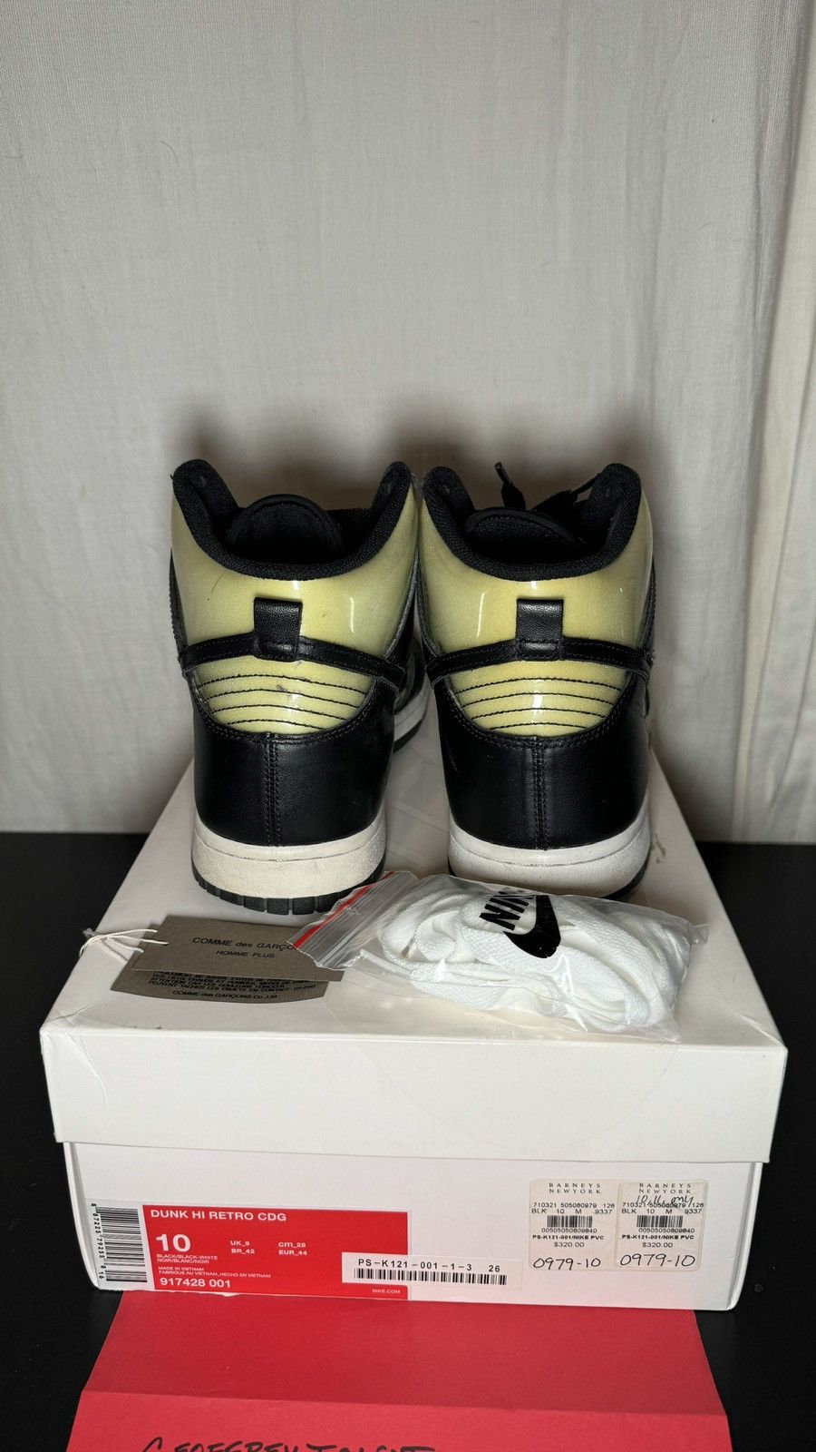 Comme des Garcons Homme Plus × Nike Comme des Garçons Homme Plus x Nike Dunk High Retro "Clear" Size US 10 / EU 43 - 3 Thumbnail