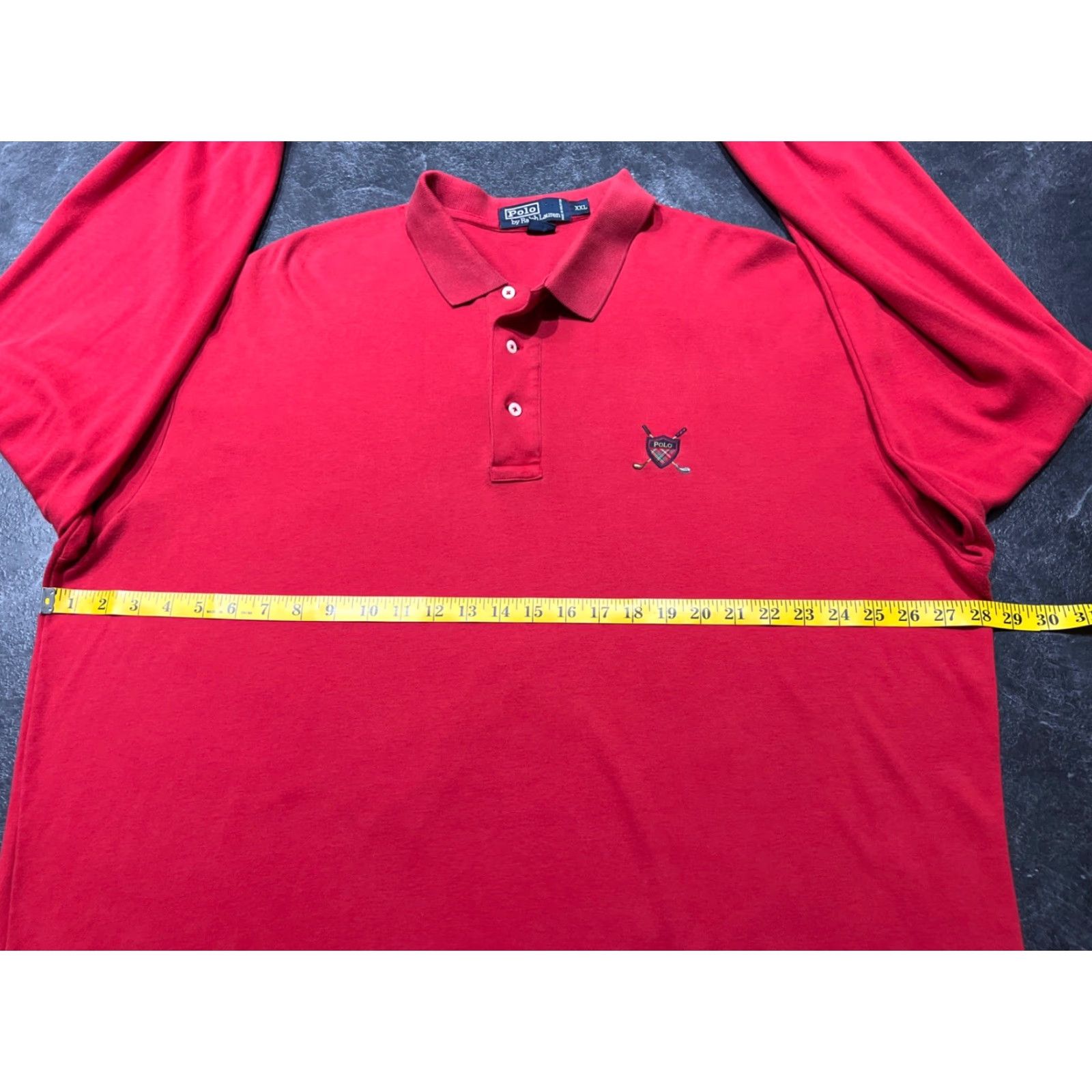 Polo Ralph Lauren Ralph Lauren Polo Shirt Mens 2XL Red Long Sleeve 100% Cotton Polo Club Logo Shirt Mens Long Sleeve Red 2XL Polo Ralph Lauren Size US XXL / EU 58 / 5 - 7 Thumbnail