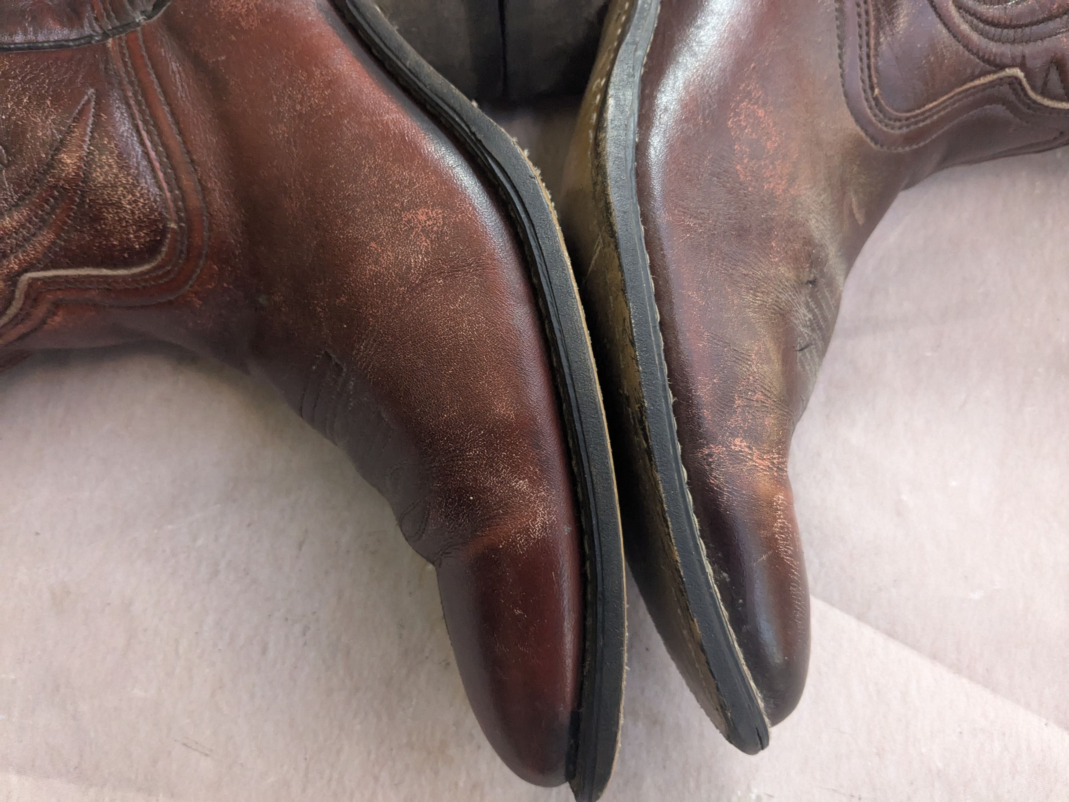 Vintage Acme Cowboy Boots Brown Leather 9 D USA Size US 9 / EU 42 - 6 Thumbnail