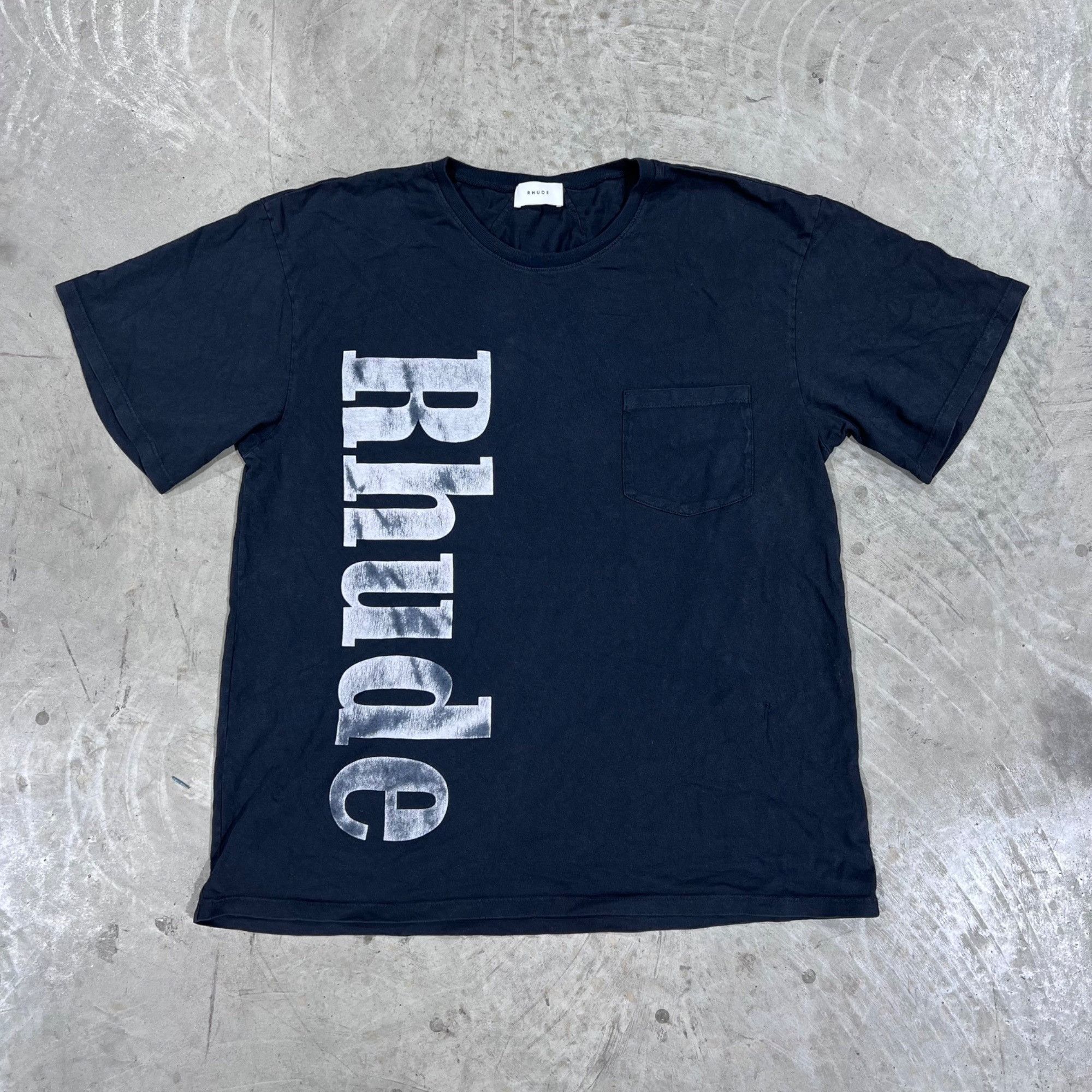 Rhude NEW RHUDE SIDE LOGO BLACK TEE SZ L Size US L / EU 52-54 / 3 - 1 Thumbnail