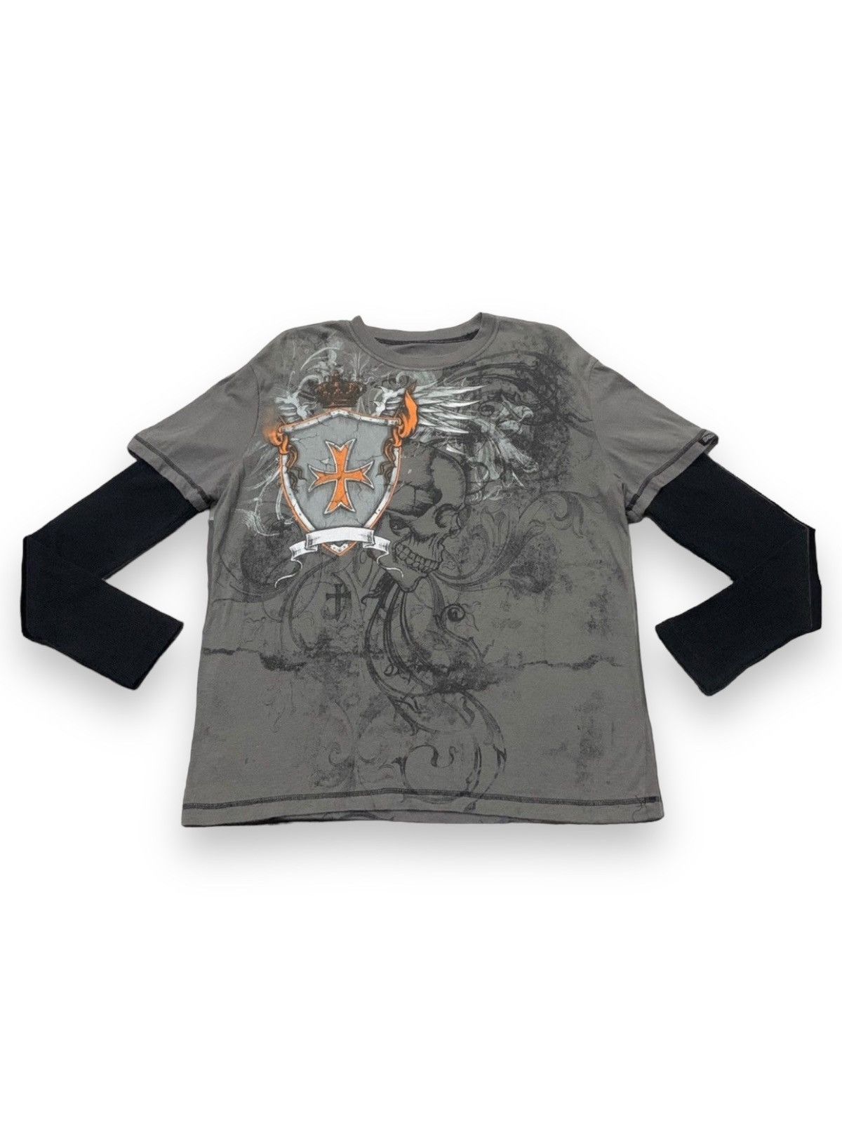 Affliction × If Six Was Nine Y2K MMA Elite Cyber Grunge Double Layer Thermal L/S Tees Size US L / EU 52-54 / 3 - 1 Thumbnail