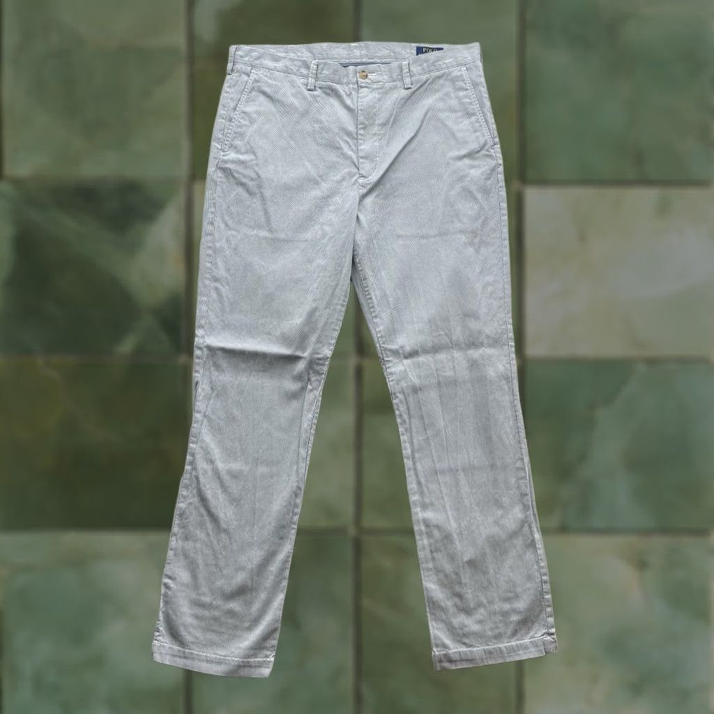 Polo Ralph Lauren Polo Ralph Lauren Mens Pants 37x33 Blue White Striped Chino Textured Size US M / EU 48-50 / 2 - 1 Thumbnail
