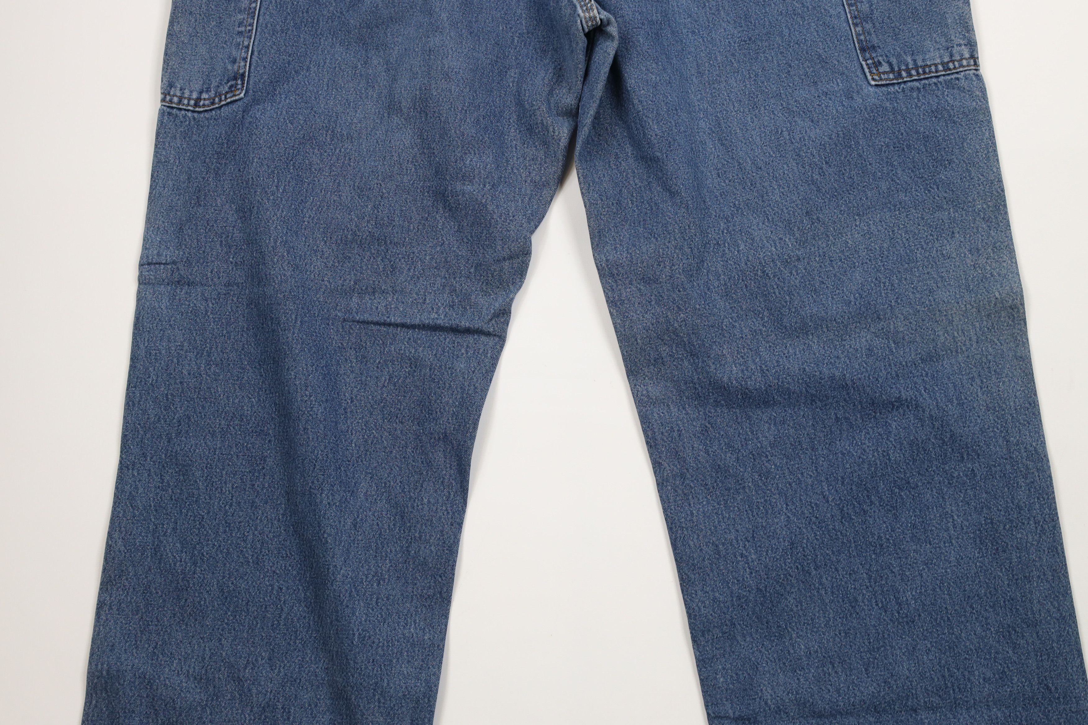 Carhartt × Vintage Vintage Carhartt Spell Wide Leg Dungaree Denim Jeans Blue Size US 38 / EU 54 - 13 Thumbnail