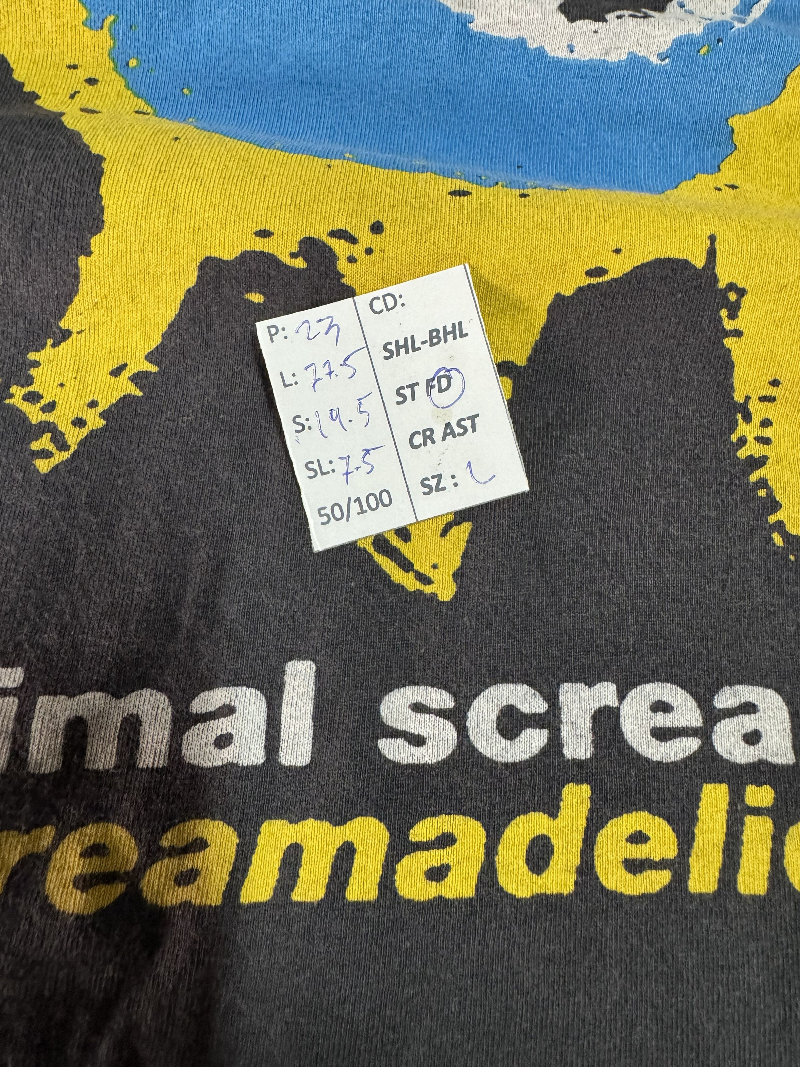 Band Tees VINTAGE FADED Y2K PRIMAL SCREAM SCREAMADELICA VERY RARE Size US L / EU 52-54 / 3 - 17 Thumbnail
