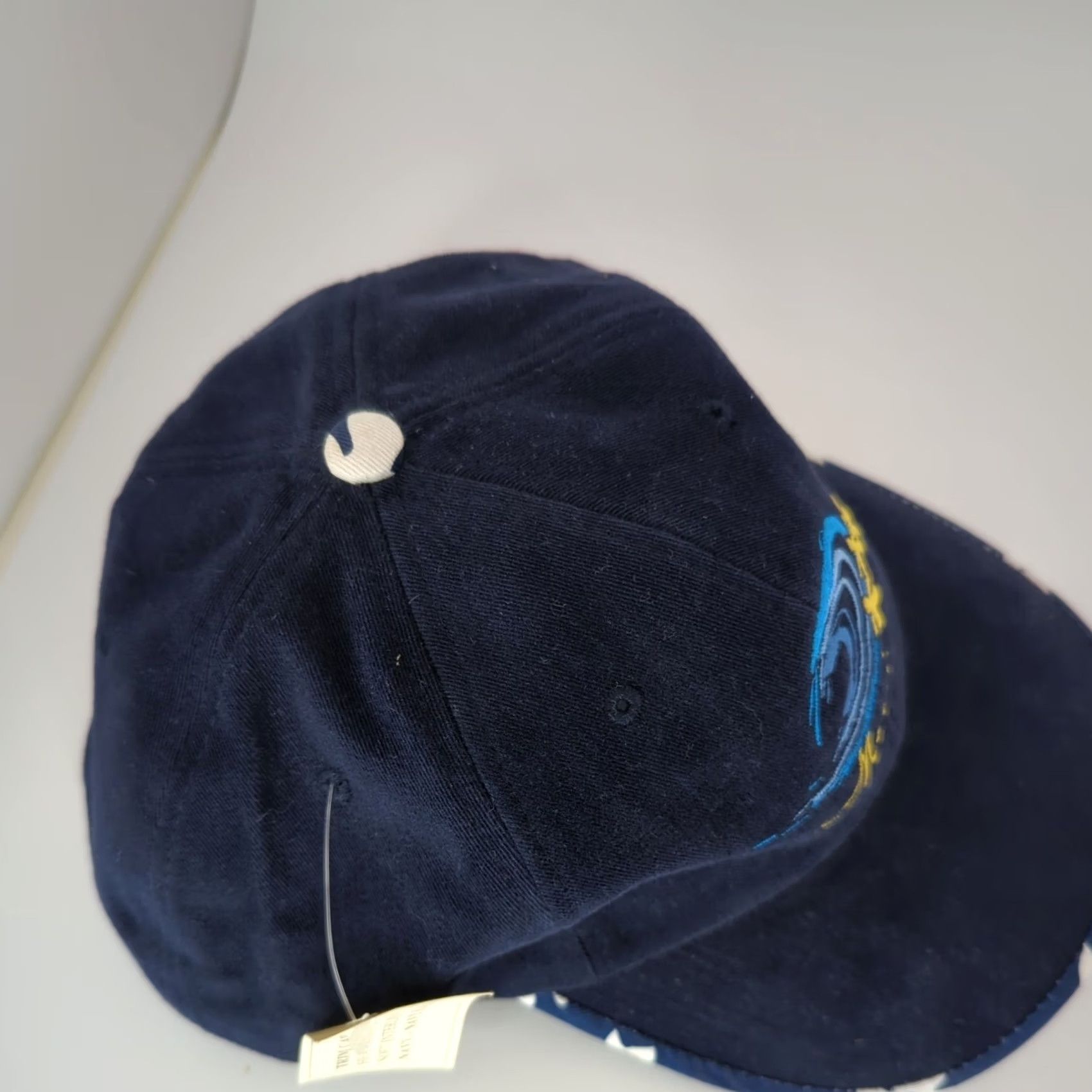 Vintage VINTAGE Loop Hawaii Ball Cap Hat Floral Embroidered Diamond Head Blue Adjustable Cotton Canvas Men Baseball Cap USA Theme Size ONE SIZE - 7 Thumbnail