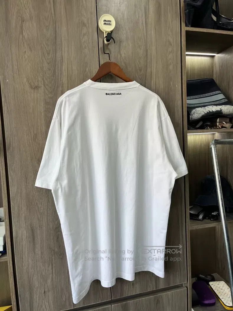 Balenciaga Balenciaga Smiling Fluorescent Printed White Short Sleeve Size US XS / EU 42 / 0 - 3 Thumbnail