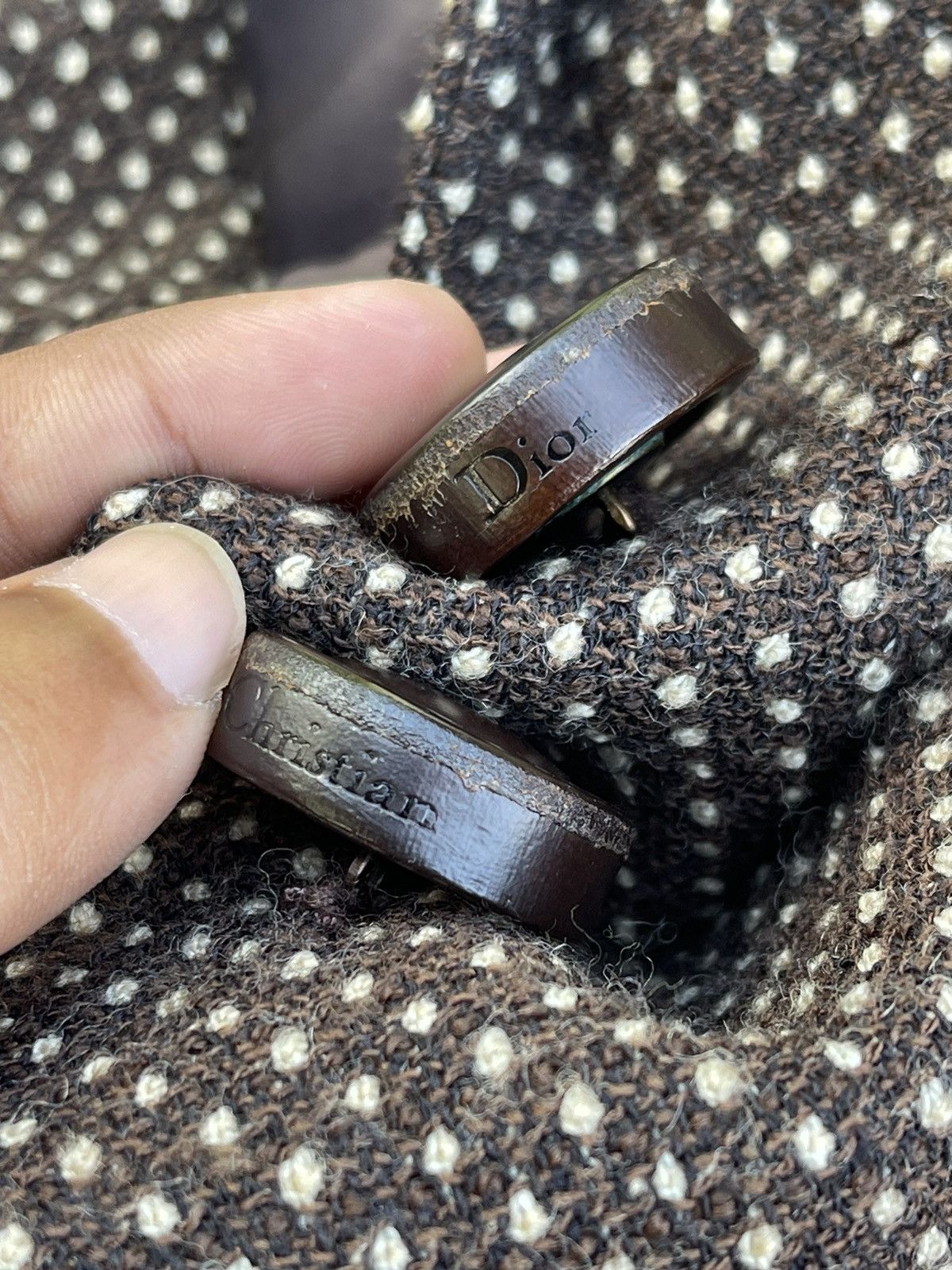 Christian Dior Monsieur 🔥Vintage Christian Dior Polka Dot Button Jacket Size M / US 6-8 / IT 42-44 - 12 Thumbnail