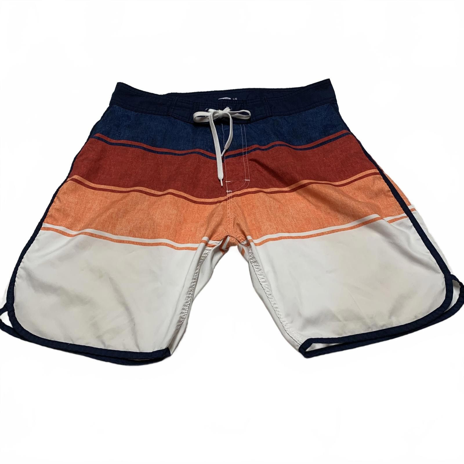 Old Navy Old Navy Men's Large Colorblock Stripes Board Shorts Size US 34 / EU 50 - 1 Thumbnail