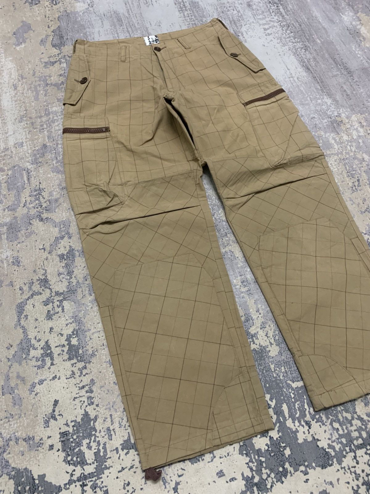 Japanese Brand Tilt Japanese Brand Plaid Cargo Pants Baggy Khaki Y2K Size US 30 / EU 46 - 4 Thumbnail