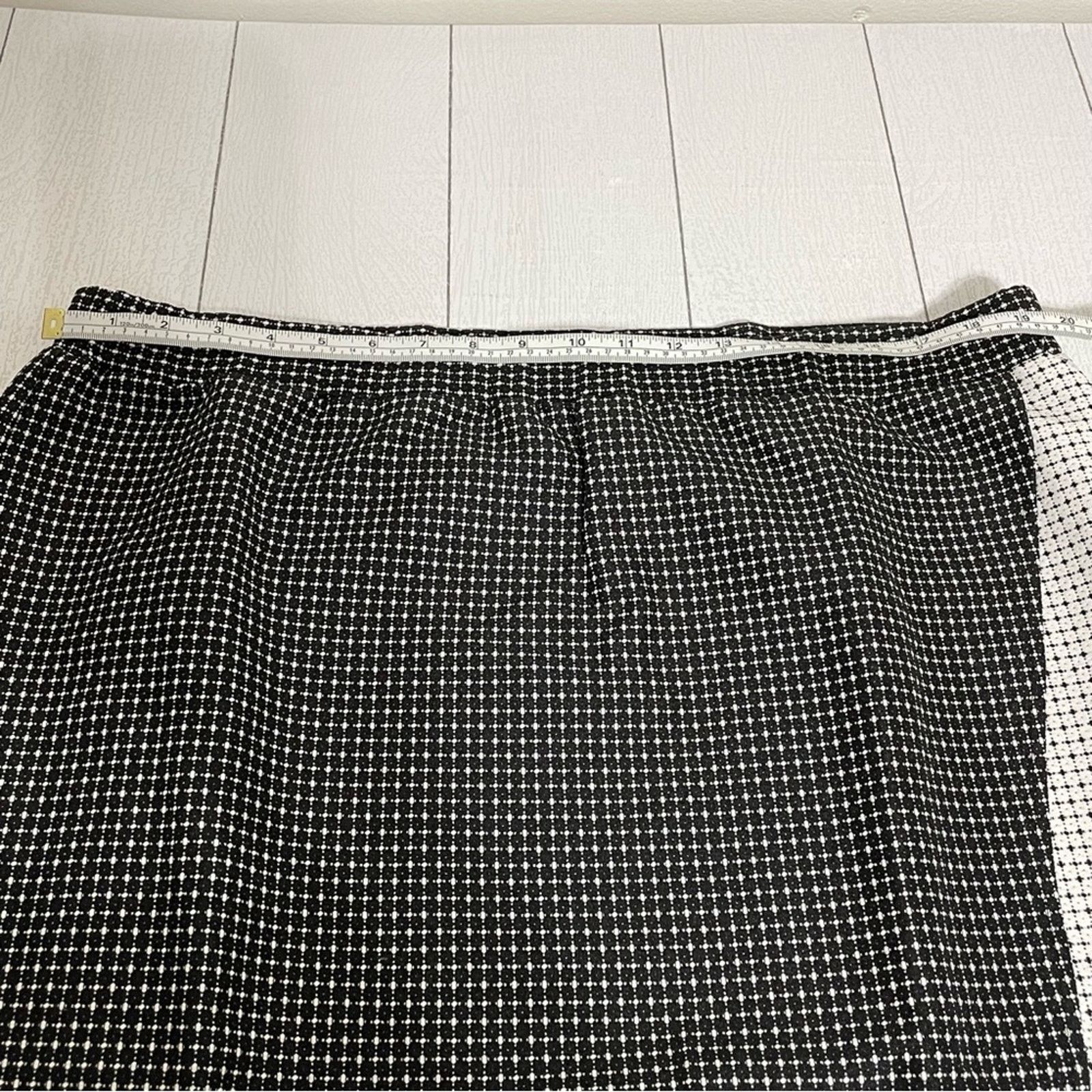 Other JESSICA LONDON Black White Box Plaid Faux Wrap Skirt NWT Size 40" / US 18 - 5 Thumbnail