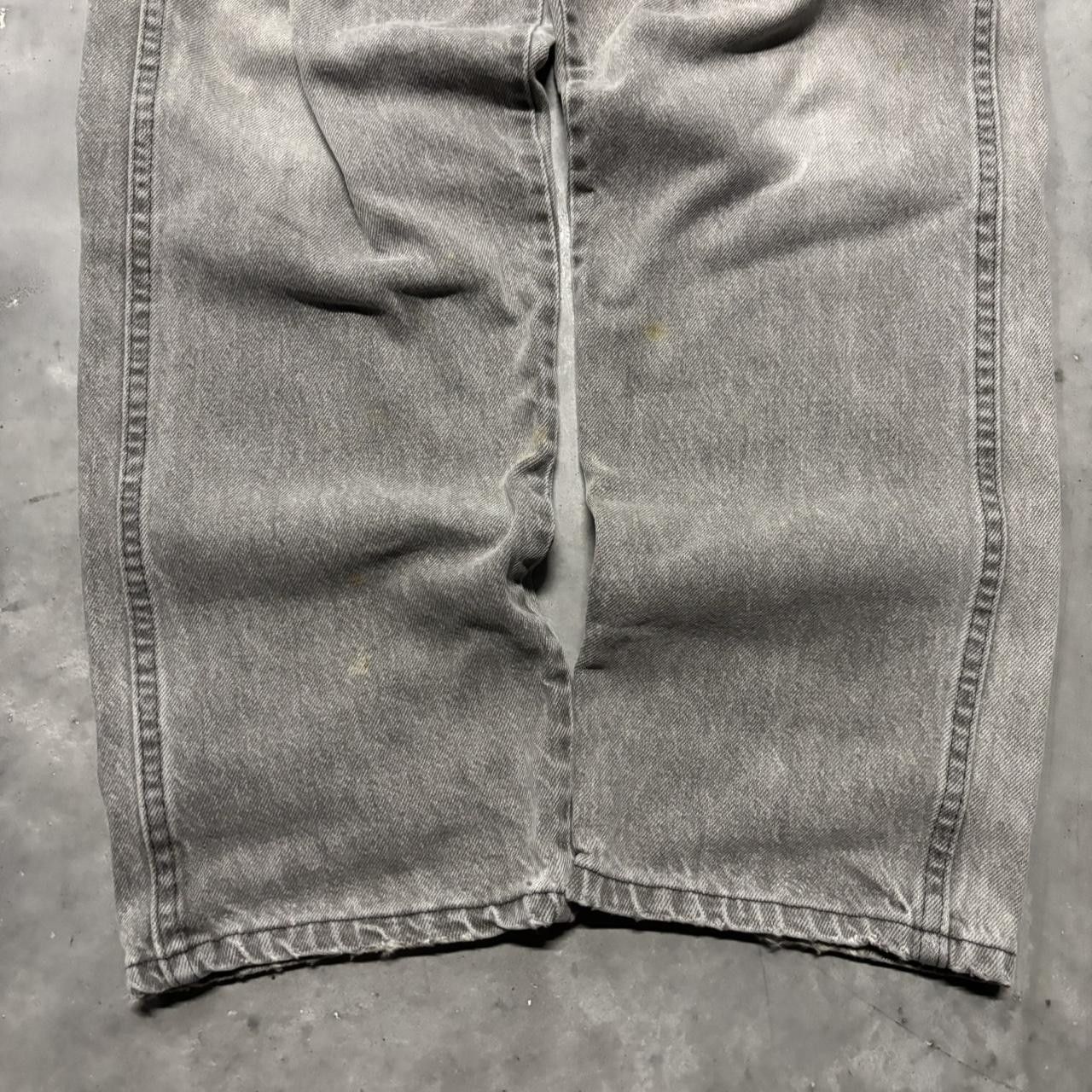 Japanese Brand × Vintage Crazy Vintage Y2K/2000s Grunge Faded Grey Skater Denim Jeans! Size US 33 - 6 Thumbnail