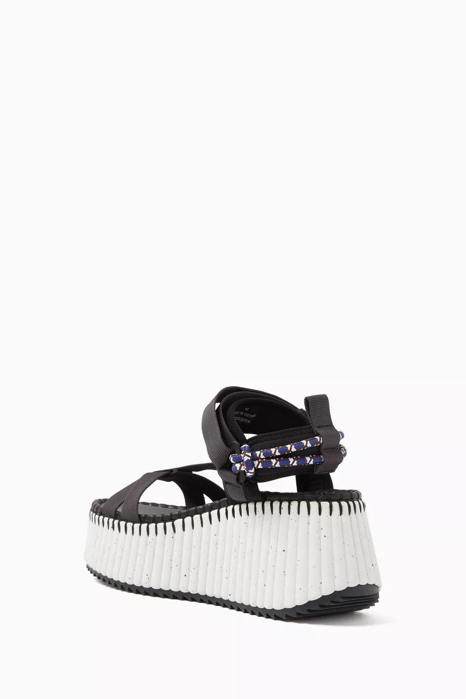 Chloe oc11z0525 Nama Wedge Sandals in Black Size US 8 / IT 38 - 3 Thumbnail