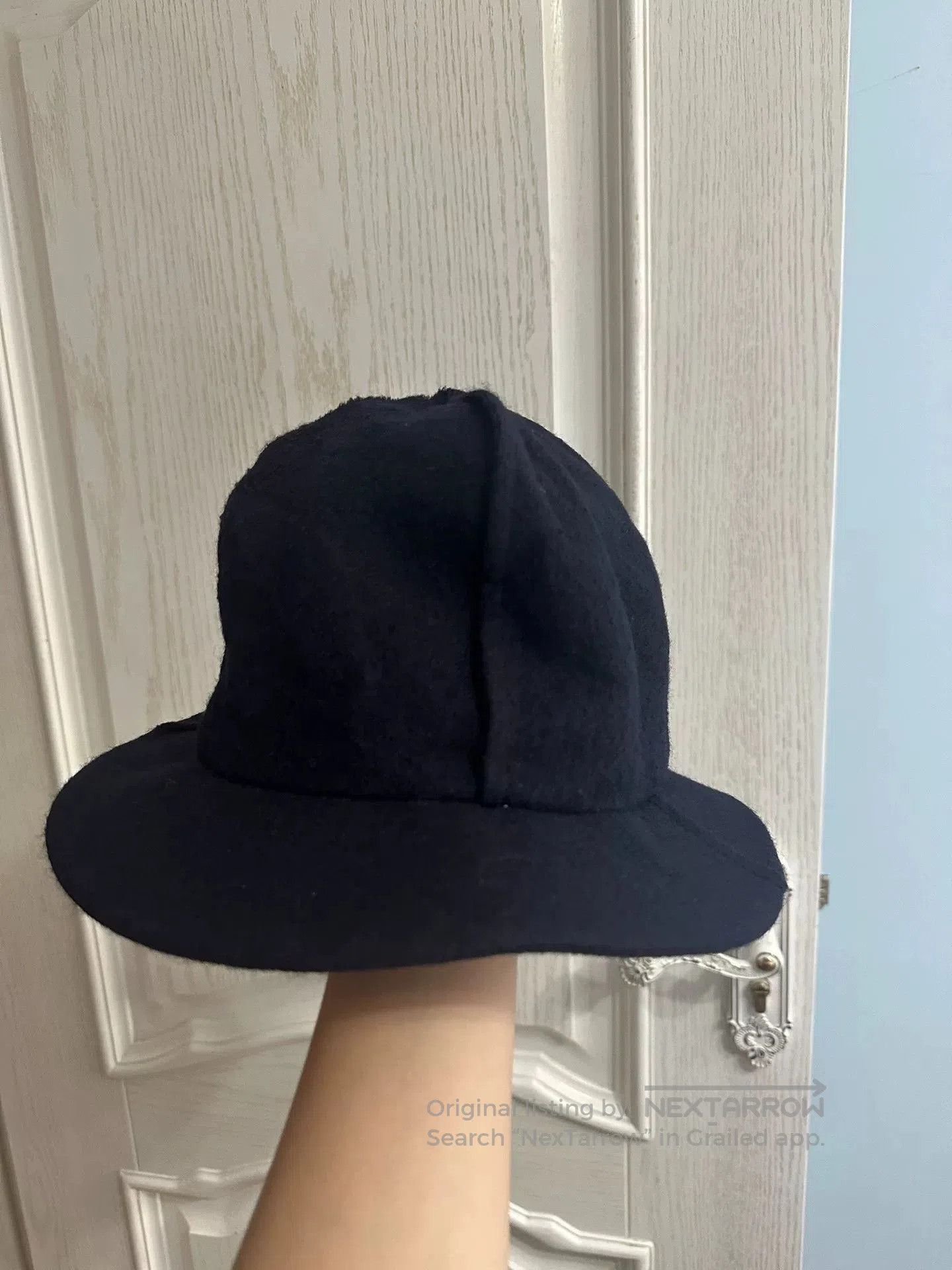 Y's Y's Yamamoto Wool Hat in Dark Blue. Size ONE SIZE - 5 Thumbnail