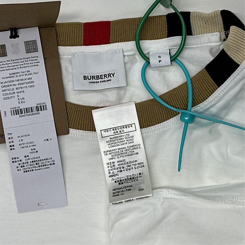 Burberry Burberry Embroidered Logo Short Sleeve T-Shirt 0079 Size US S / EU 44-46 / 1 - 1 Thumbnail