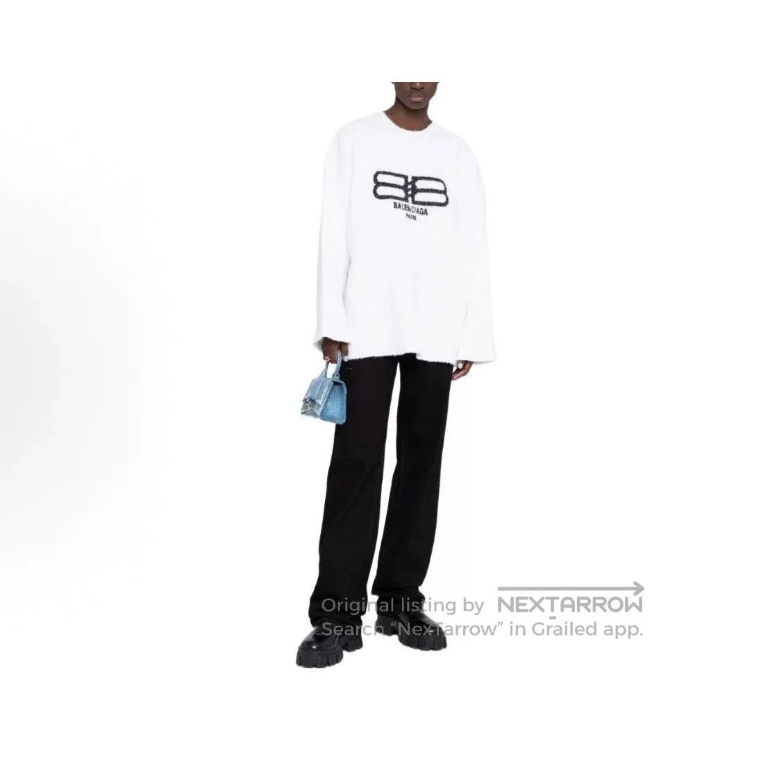 Balenciaga Balenciaga Logo Print Sweater Knitwear. Size US XS / EU 42 / 0 - 8 Thumbnail