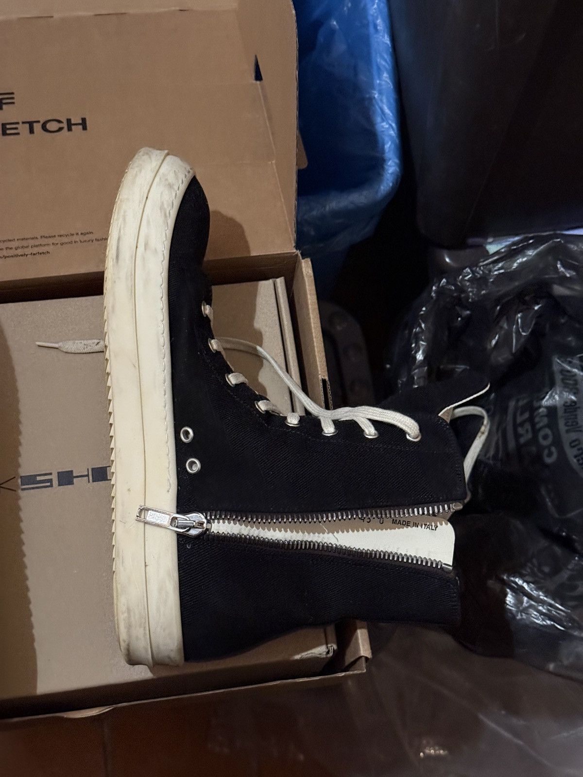 Rick Owens Drkshdw DRKSHDW Vegan Ramones Star Emboroidery Size US 12 / EU 45 - 11 Thumbnail