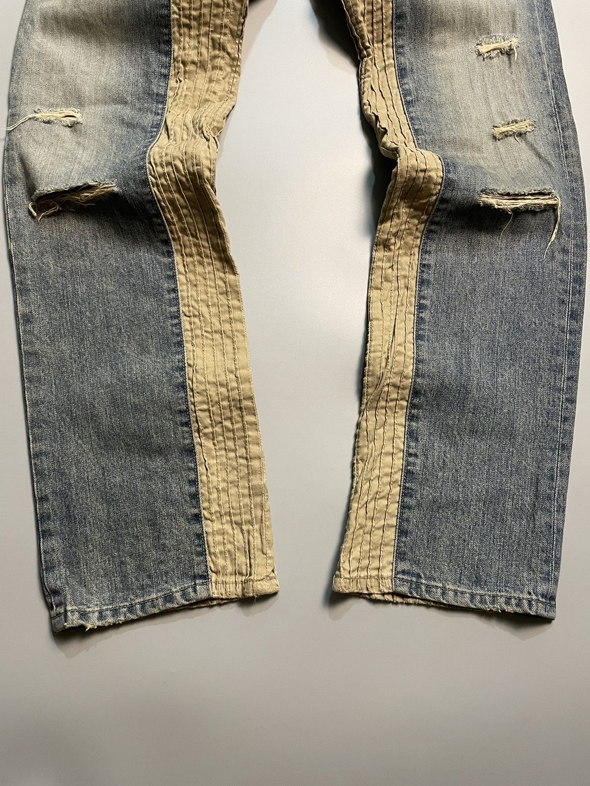 Japanese Brand Prigs Hybrid Panelled Denim Size US 32 / EU 48 - 2 Thumbnail
