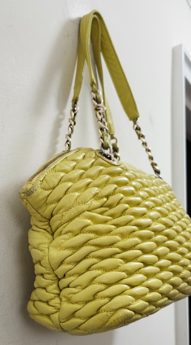 Other Paolo Masi Italy Woven Leather Tote Bag Yellow Leather Size ONE SIZE - 5 Thumbnail