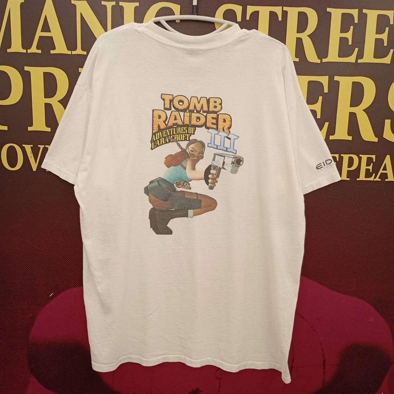 Optic Gaming Vintage Tomb Raider III Lara Croft EIDOs Game Promo T Shirt Size US XL / EU 56 / 4 - 1 Thumbnail