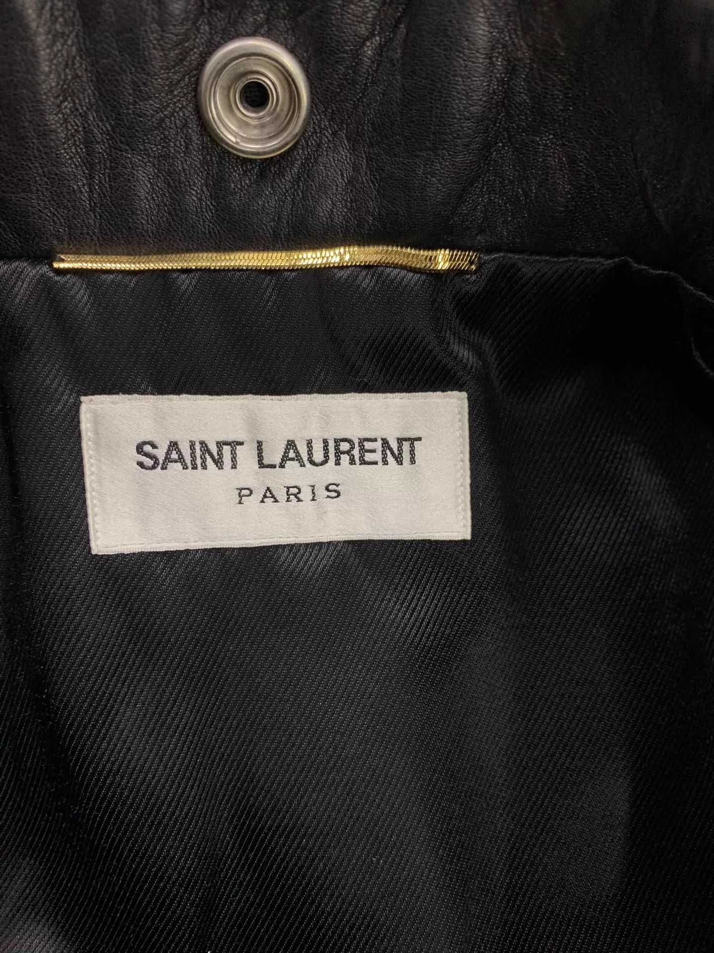 Yves Saint Laurent YSL Black Leather Biker Jacket 34 New Size XS / US 0-2 / IT 36-38 - 6 Thumbnail