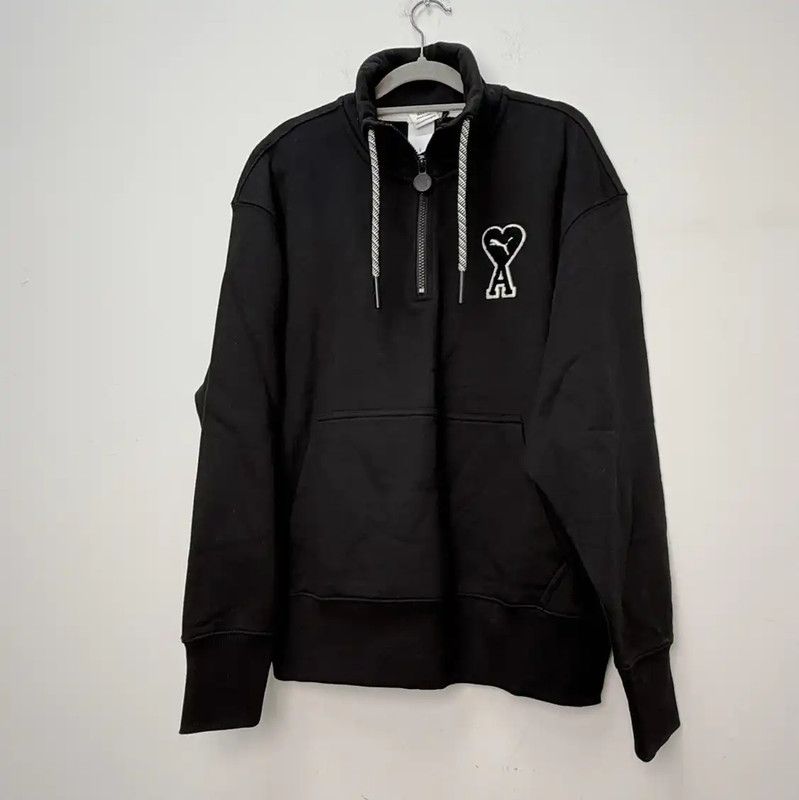 AMI AMI Black Cotton Women's Hoodie 0089 Size M / US 6-8 / IT 42-44 - 1 Thumbnail