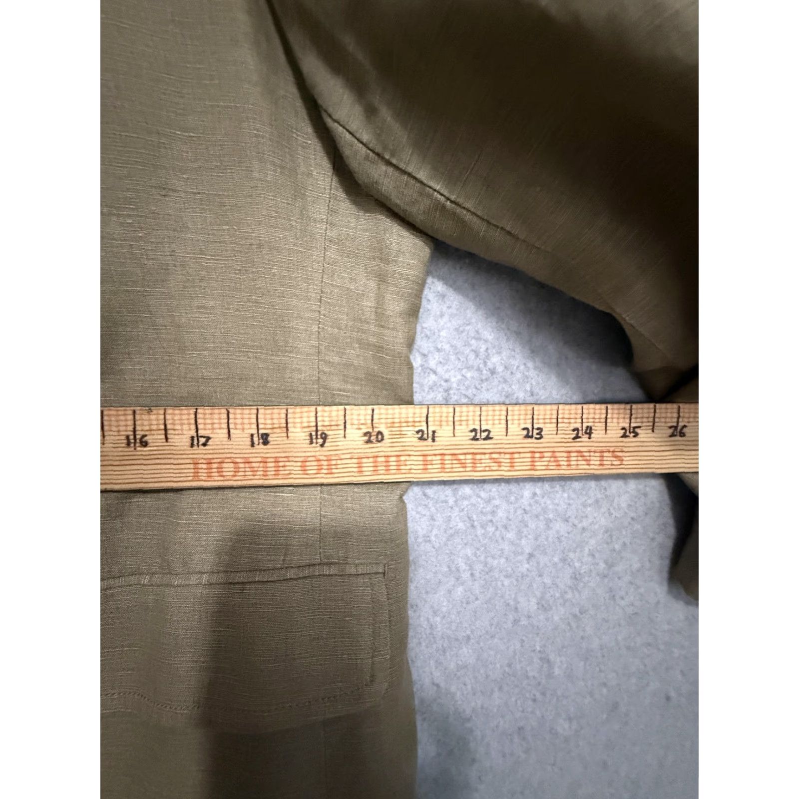 Vintage Blue Blazer Sport Coat Mens L Beige Linen Cotton Stretch Jacket Casual Summer Size 42R - 6 Thumbnail