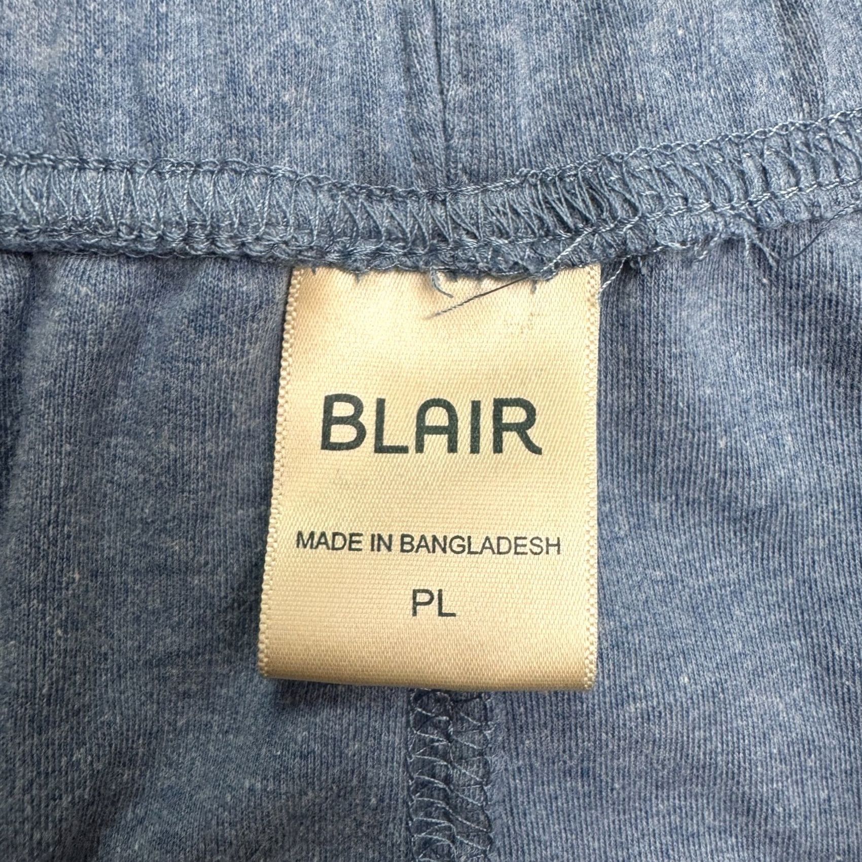 Blair Blair Sweatpants Womens Large Petite Heathered Blue Casual Lounge Straight Leg Pants Size 36" / US 14 / IT 50 - 6 Thumbnail